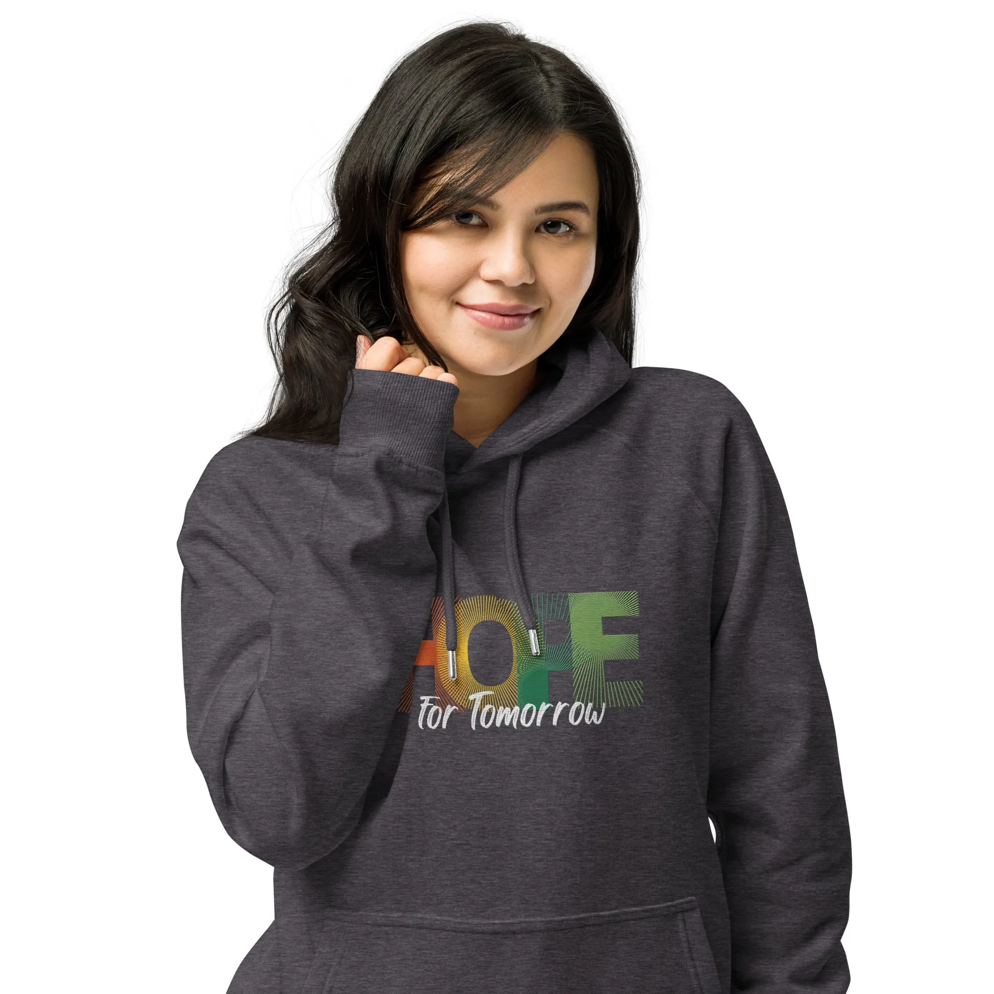 "Hope for Tomorrow" Unisex ECO raglan hoodie