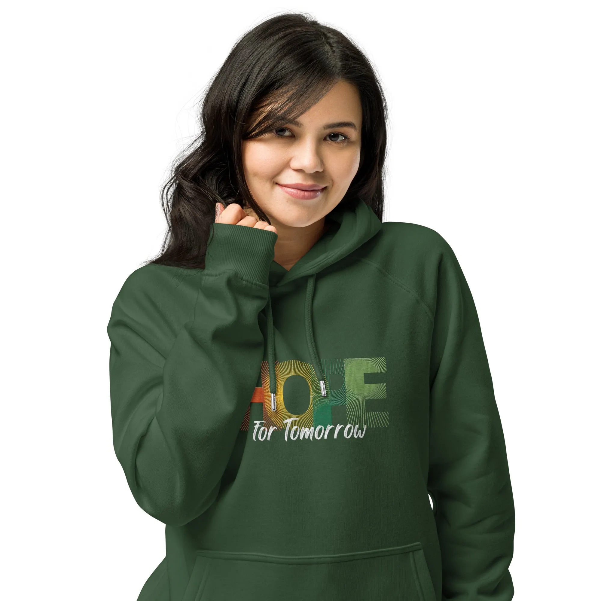 "Hope for Tomorrow" Unisex ECO raglan hoodie