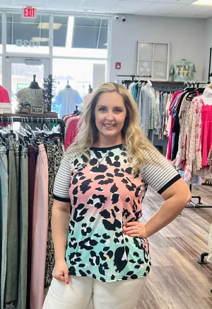 Rainbow Leopard Spots Tee