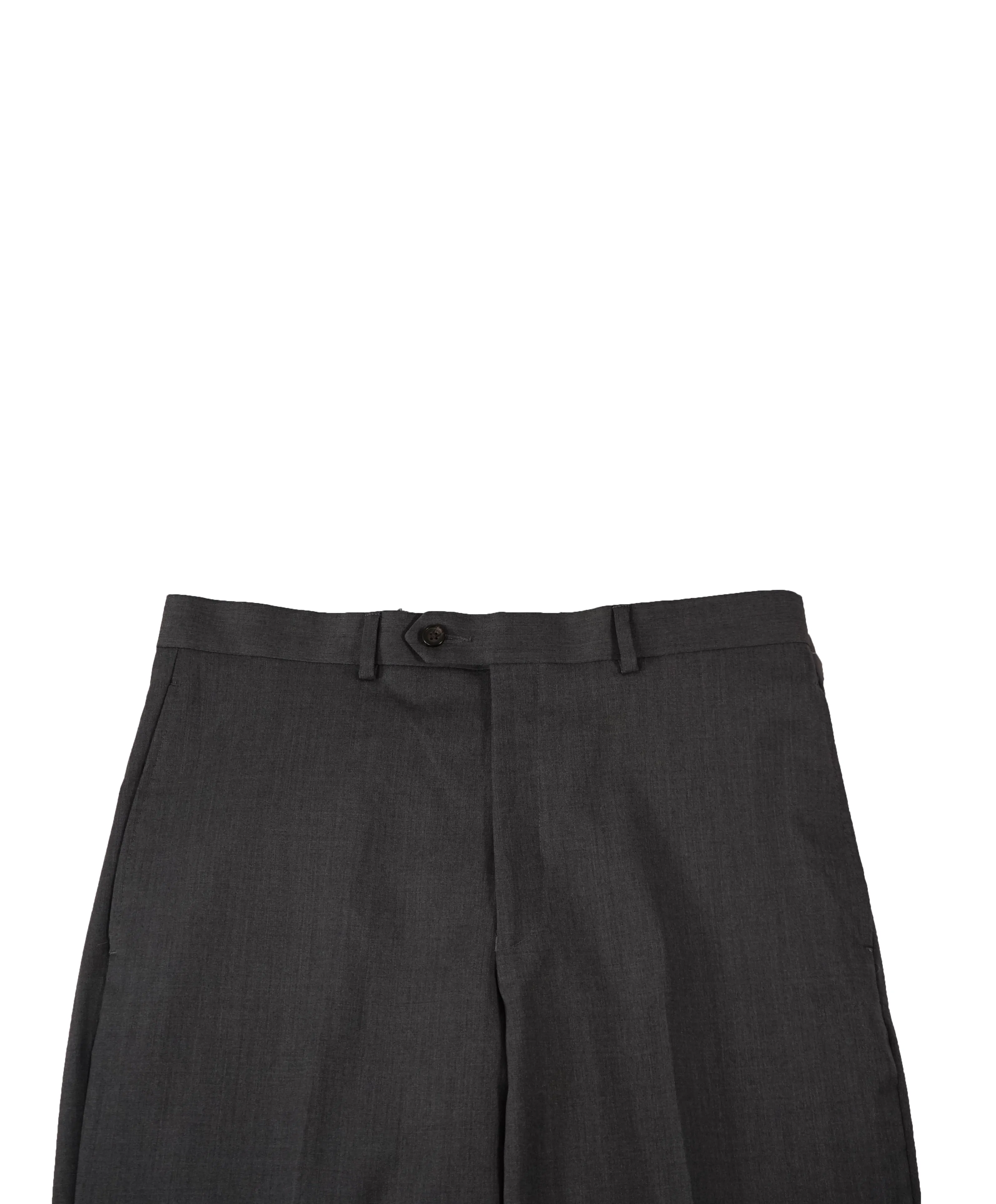 RALPH LAUREN GREEN LABEL - LAUREN Gray Wool Flat Front Dress Pants - 33W