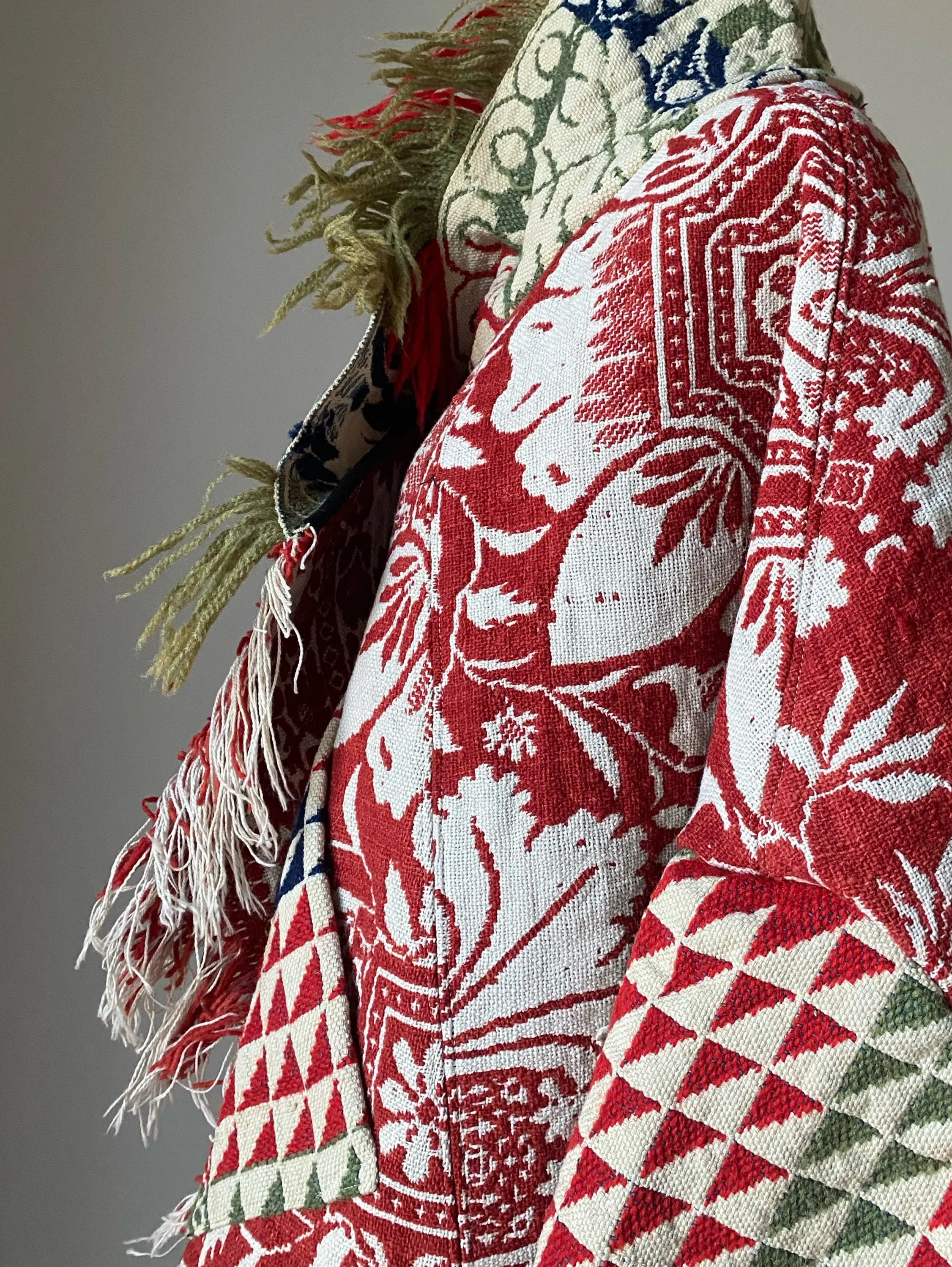 red floral coverlet cocoon #2