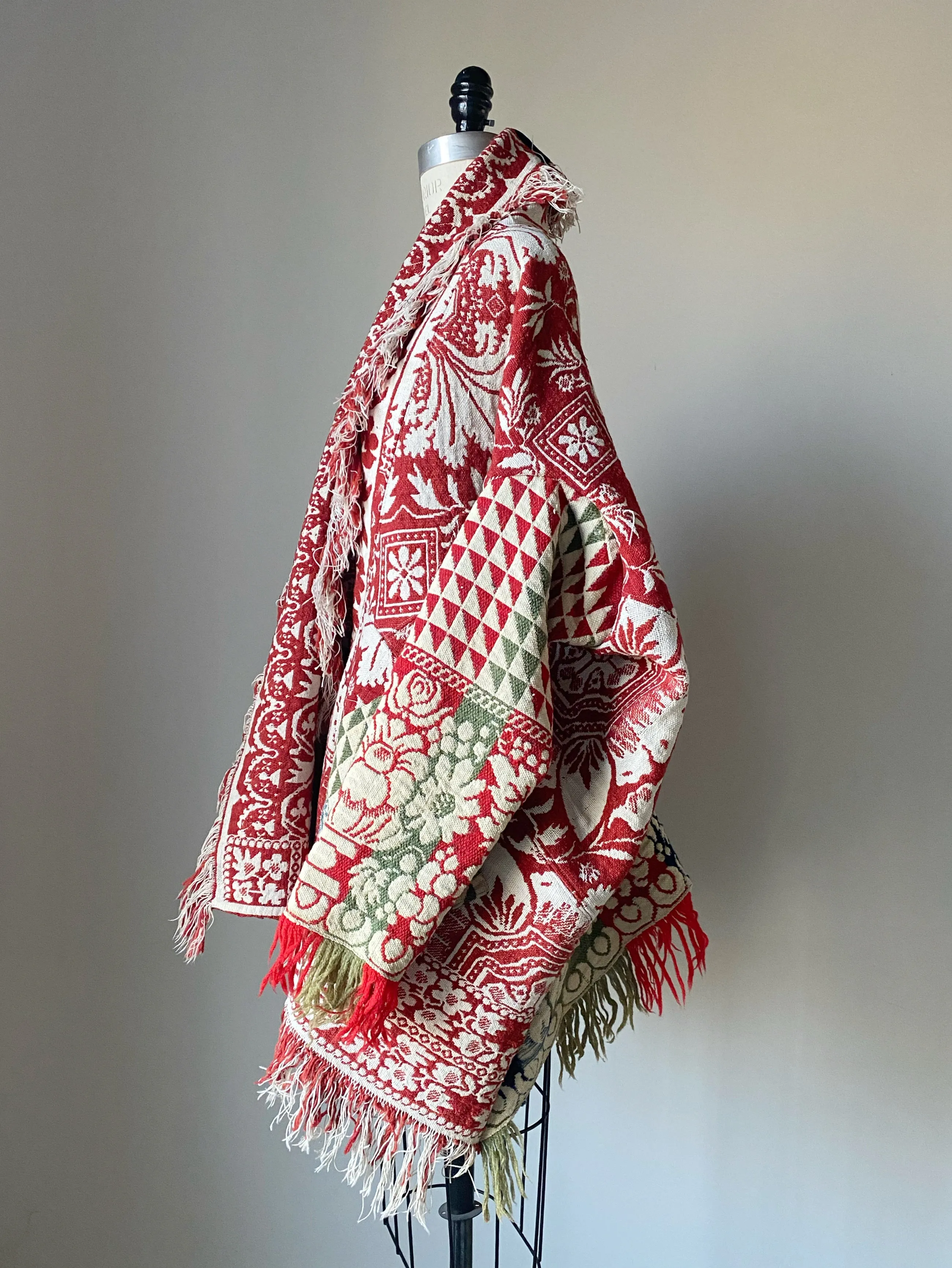 red floral coverlet cocoon #2