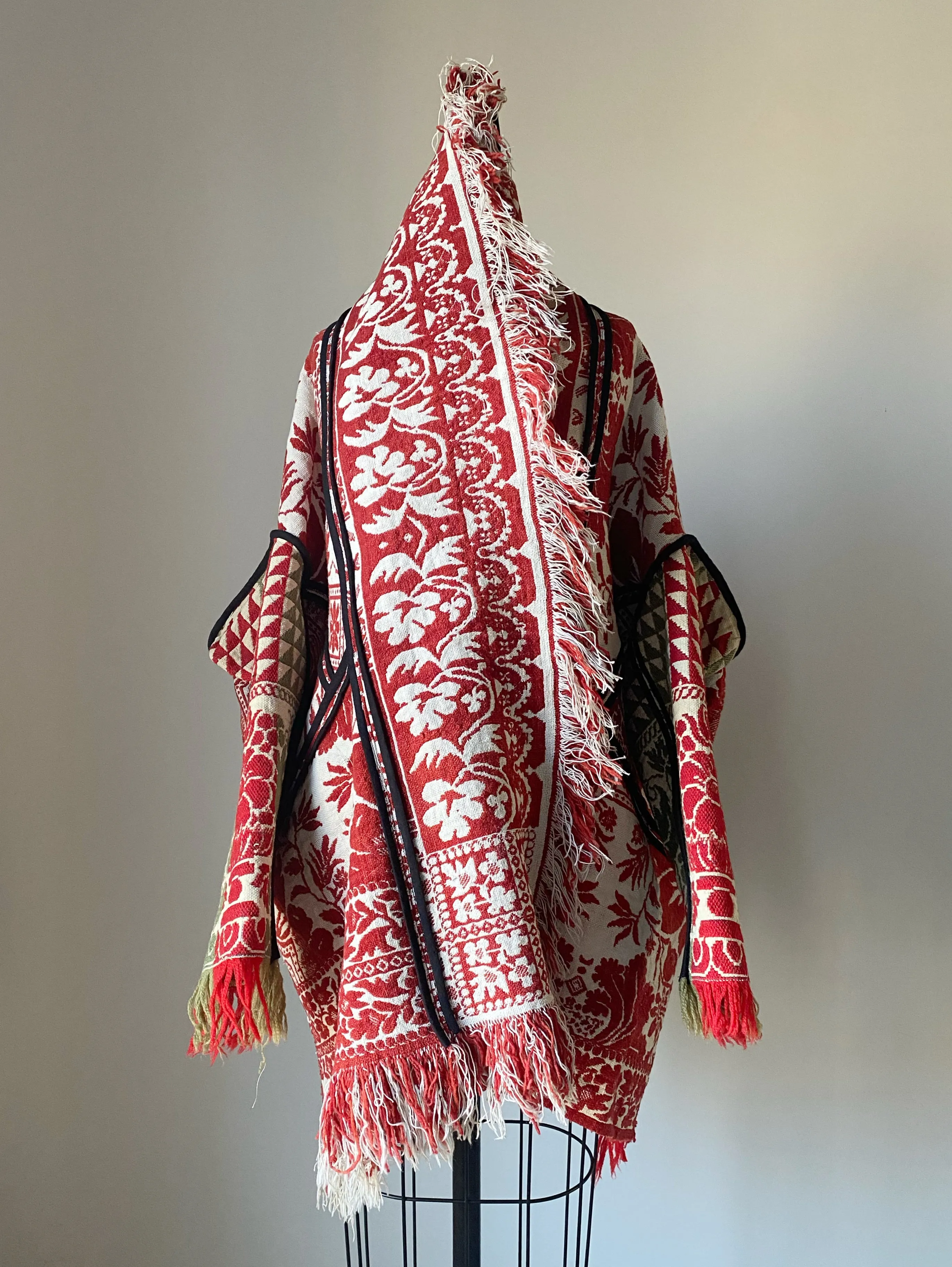 red floral coverlet cocoon #2