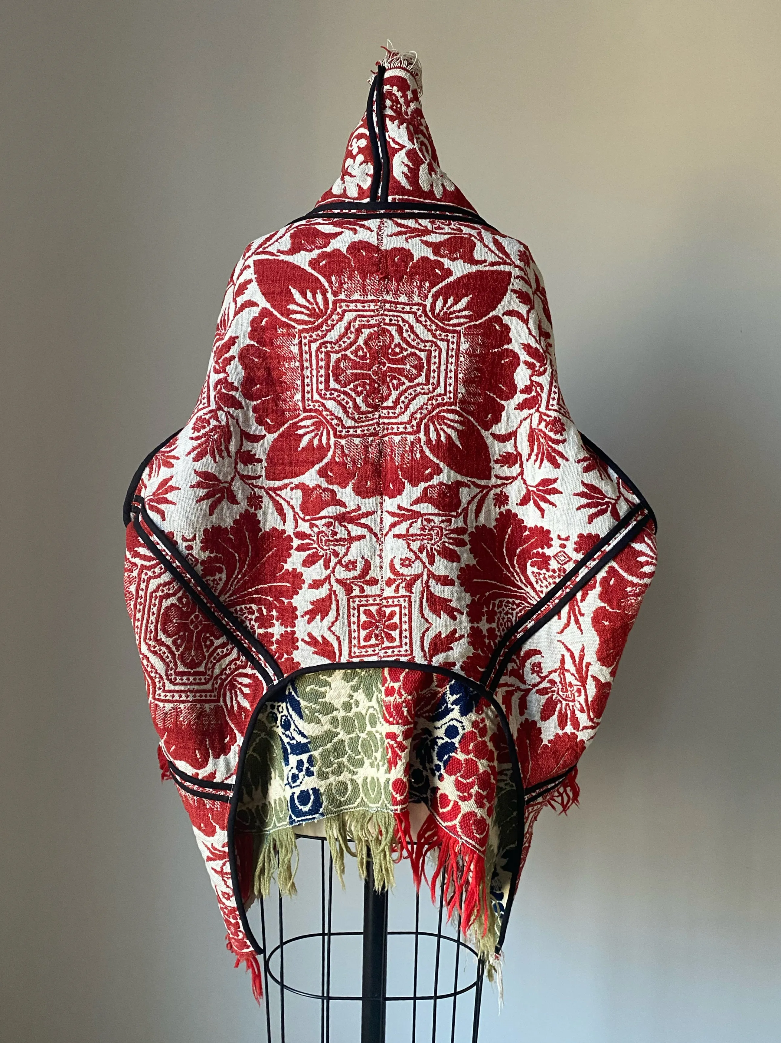 red floral coverlet cocoon #2