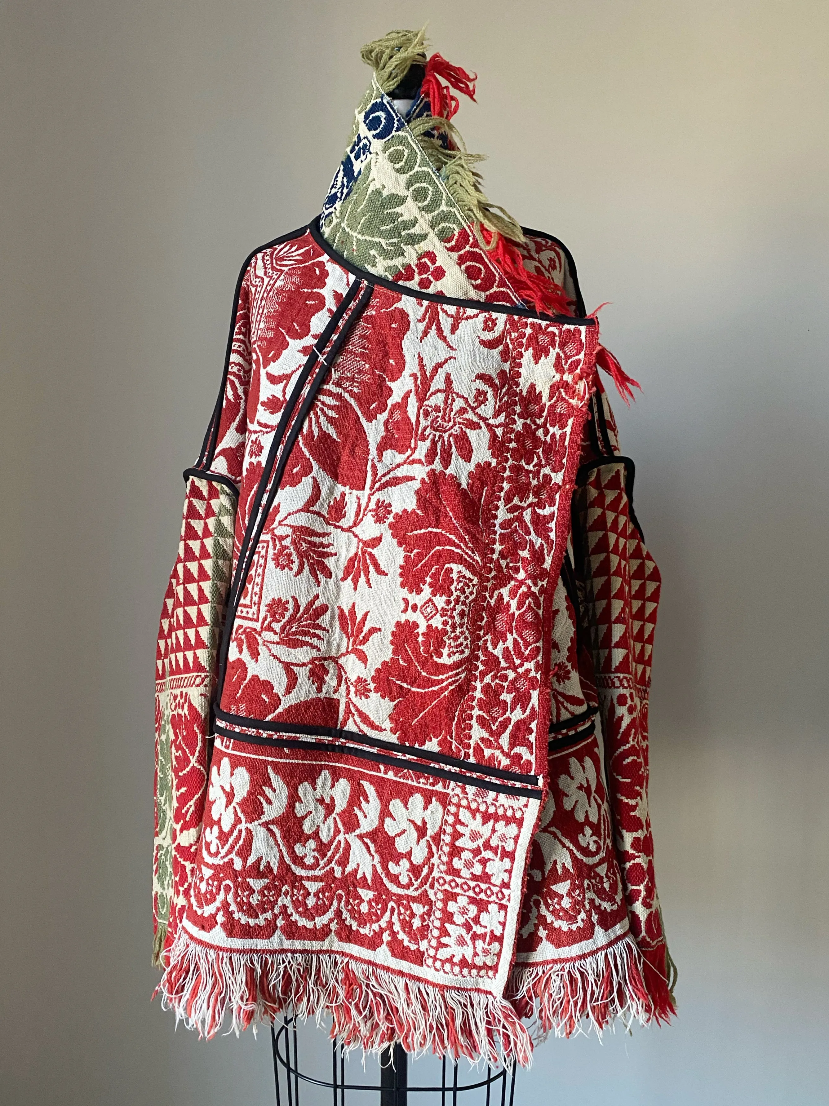 red floral coverlet cocoon #2
