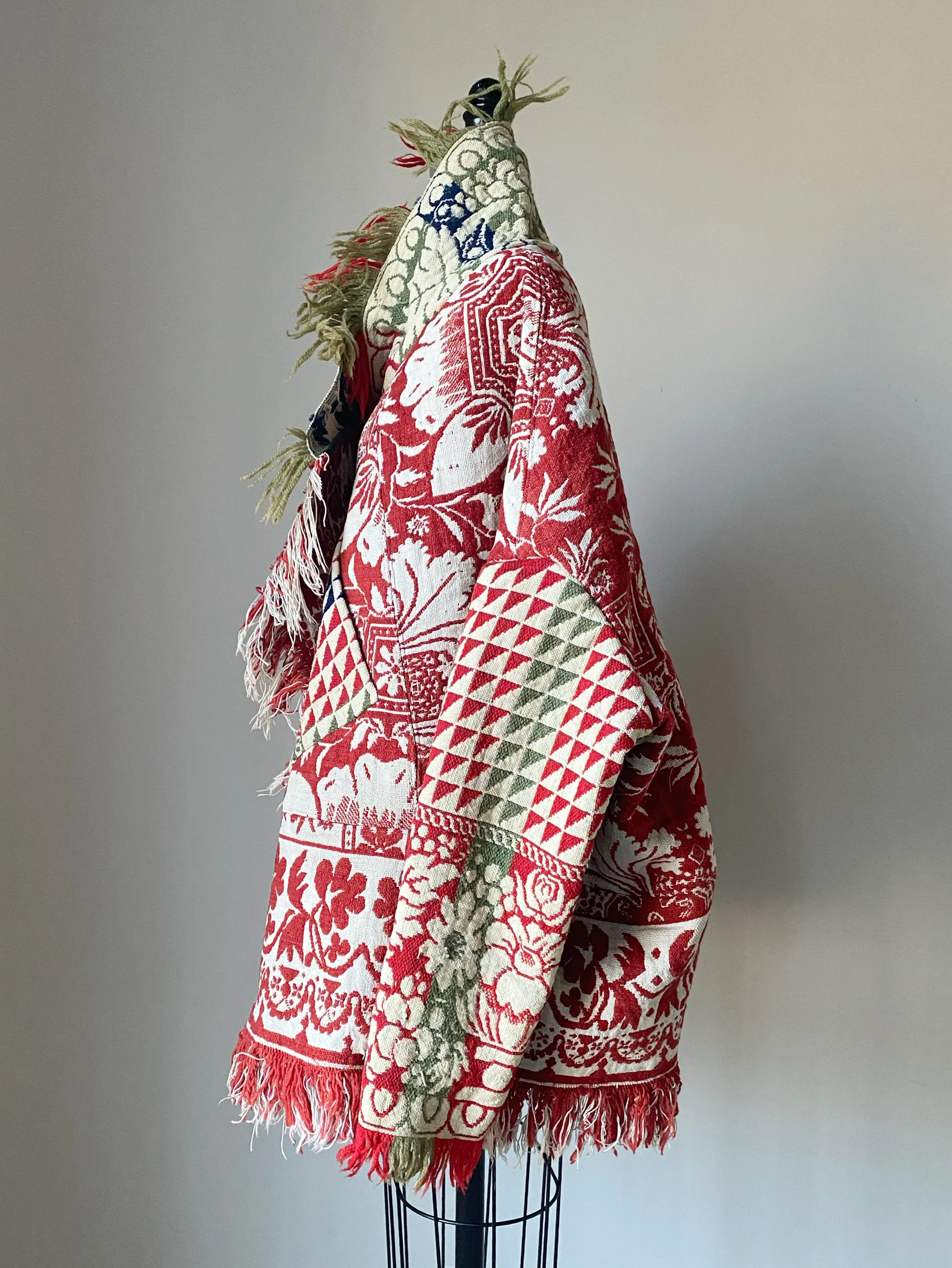 red floral coverlet cocoon #2
