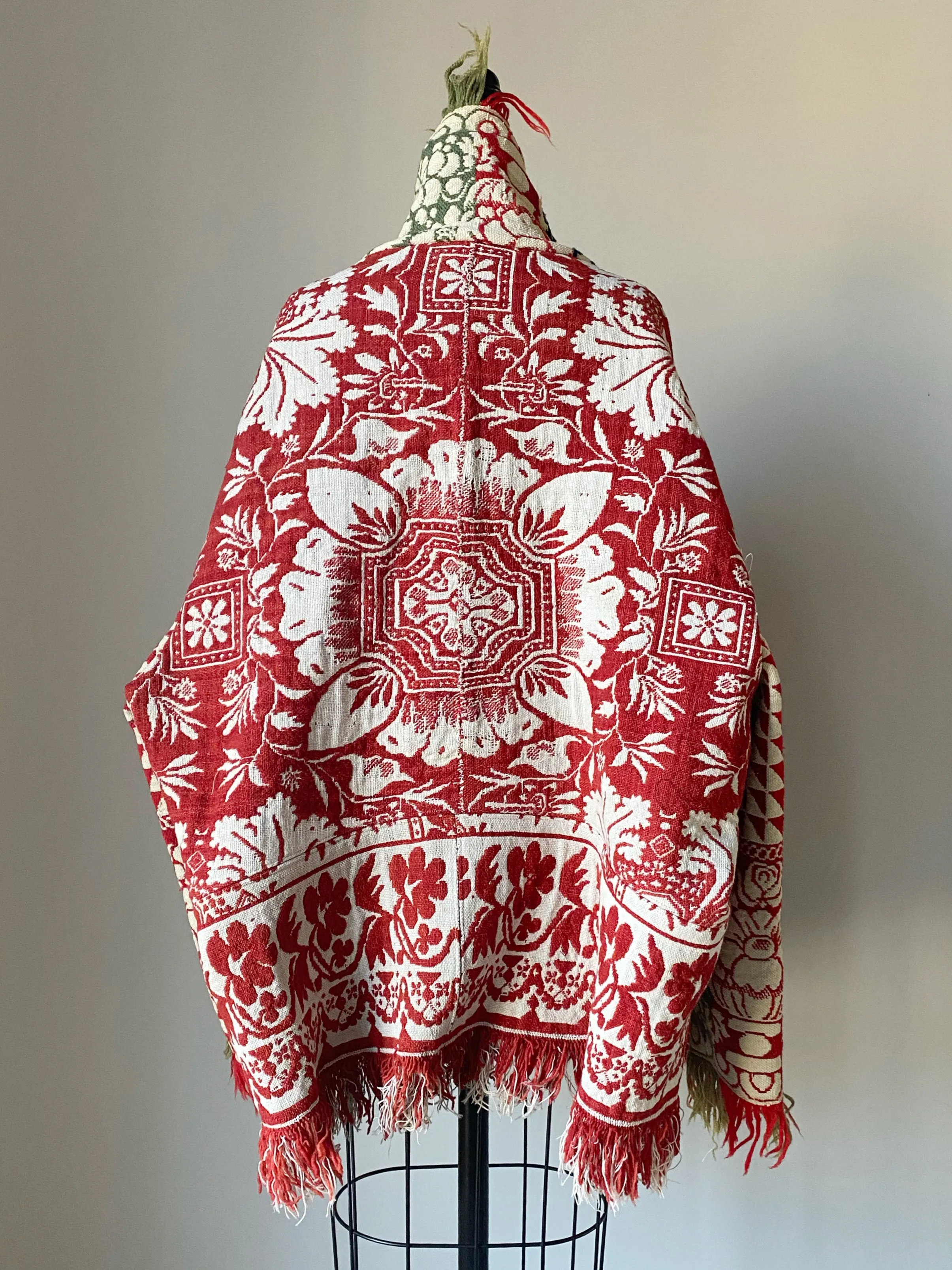 red floral coverlet cocoon #2