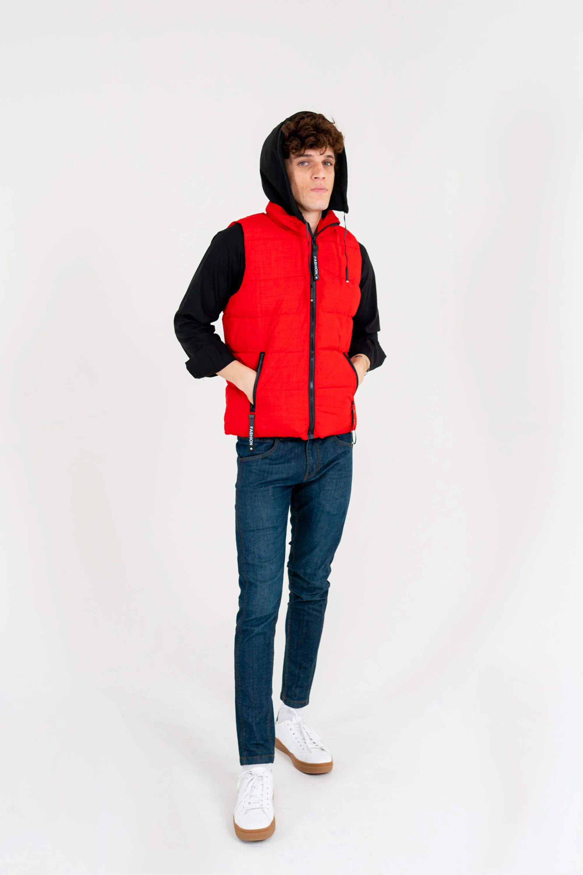 Red Quilted Gilet
