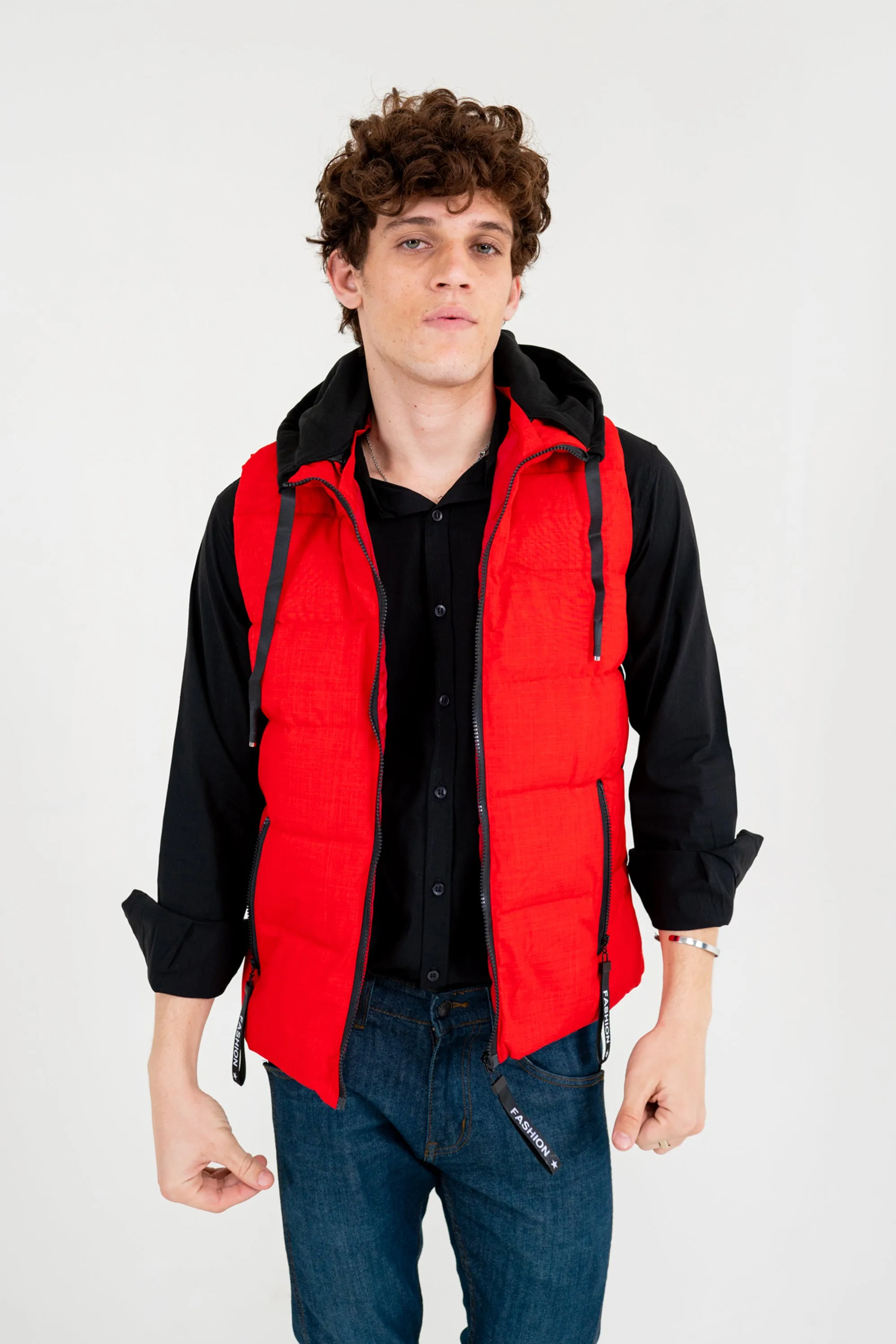 Red Quilted Gilet