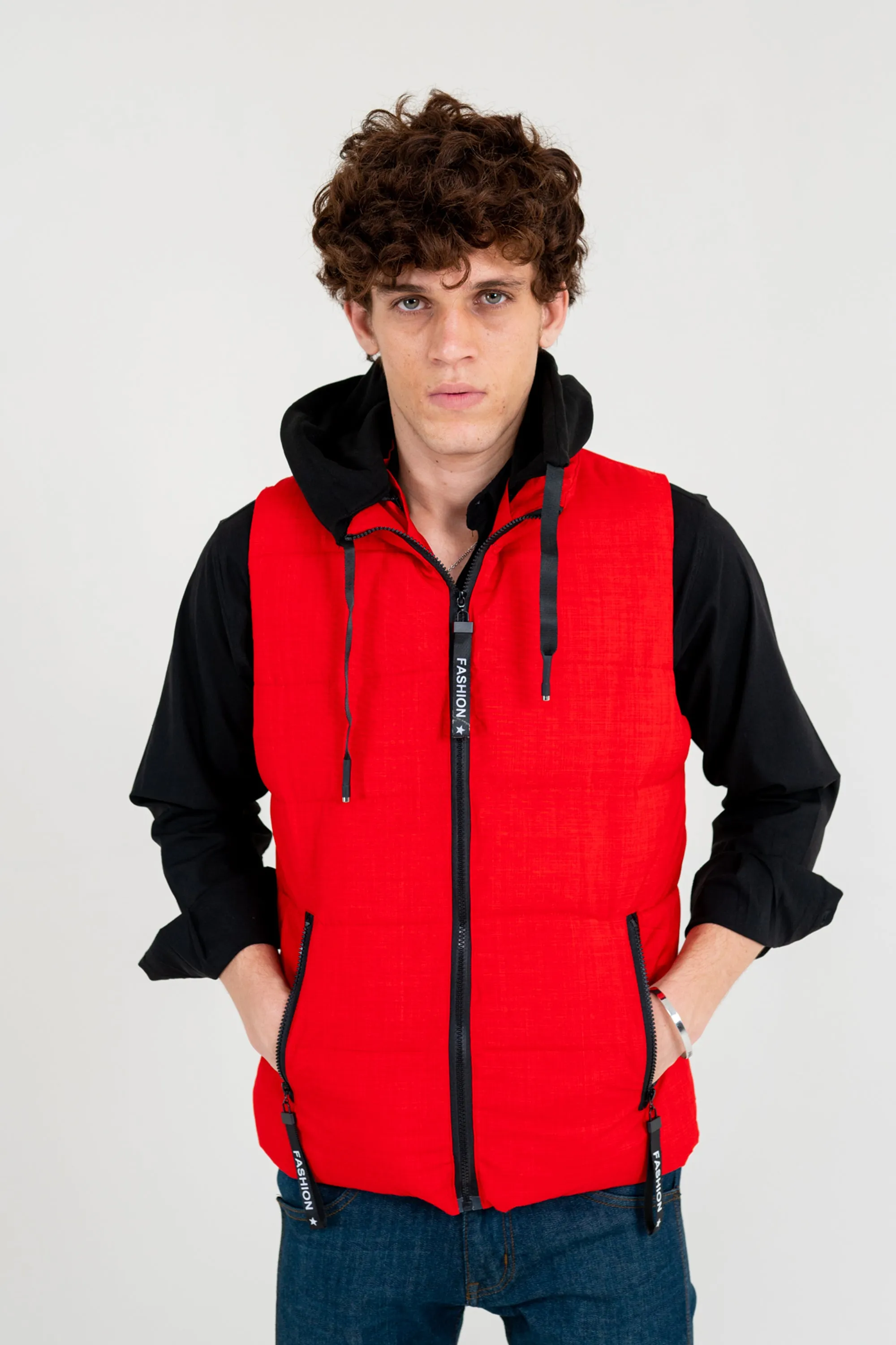 Red Quilted Gilet