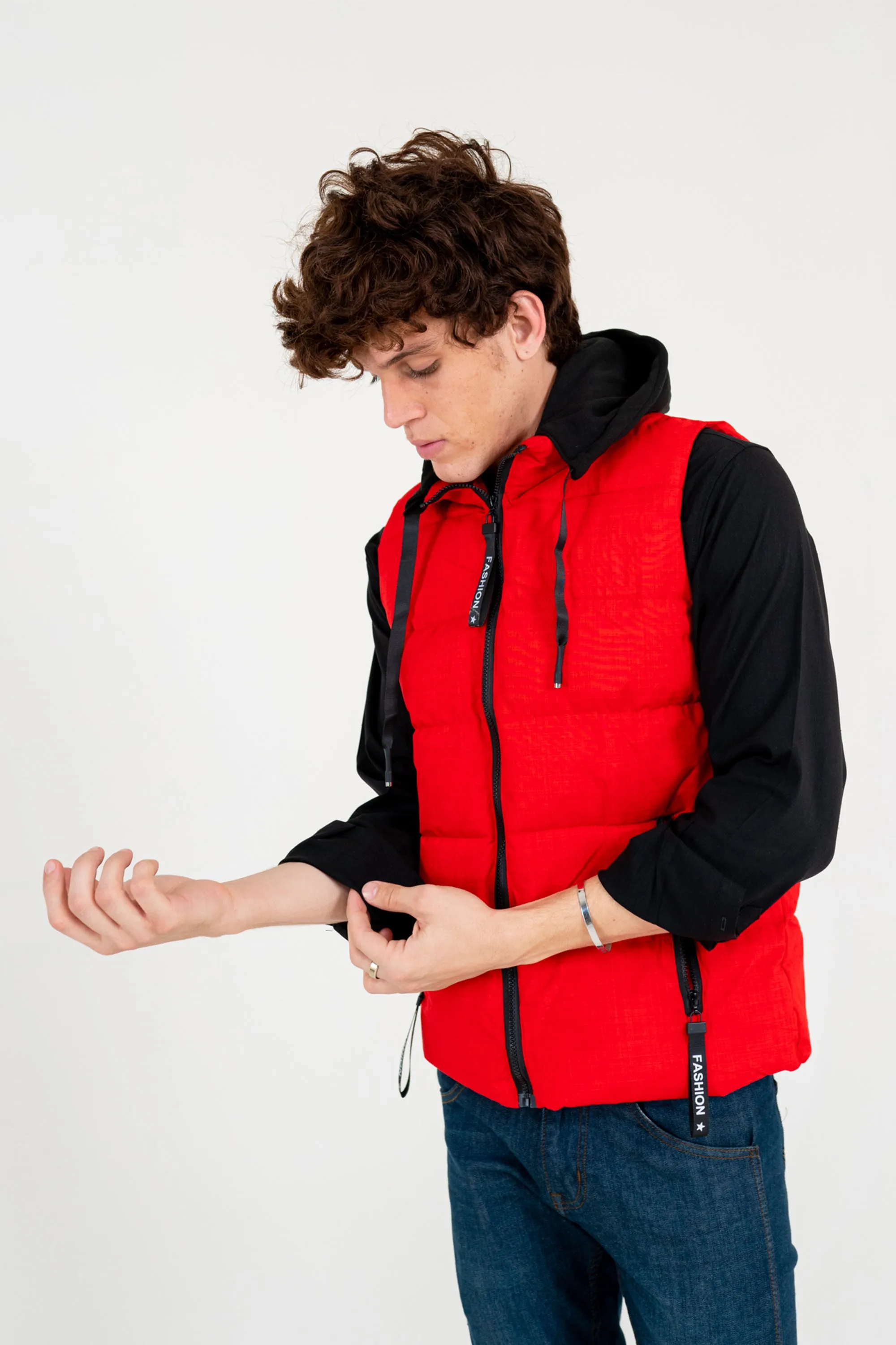 Red Quilted Gilet
