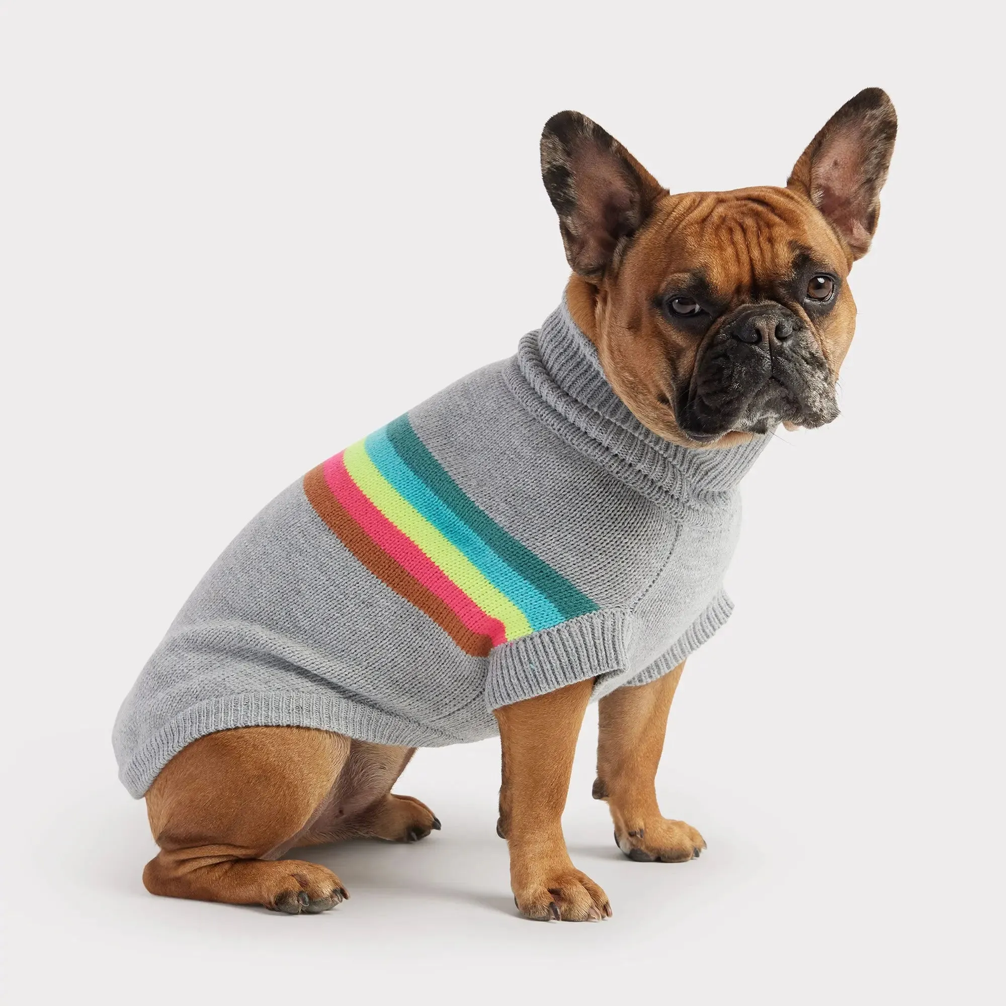 Retro Dog Sweater | Grey Mix