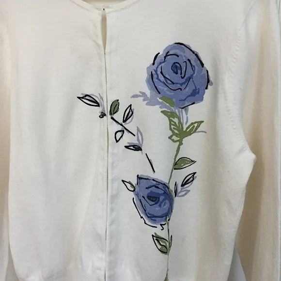 Retro i.e. RELAXED sz X Large Cardigan Bundle Floral Pastel Colors Pink Purple