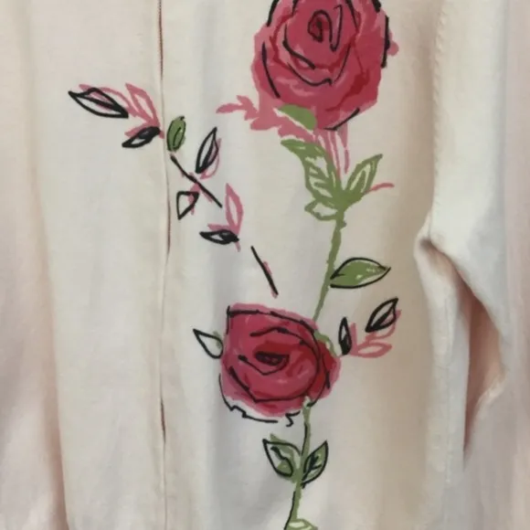 Retro i.e. RELAXED sz X Large Cardigan Bundle Floral Pastel Colors Pink Purple