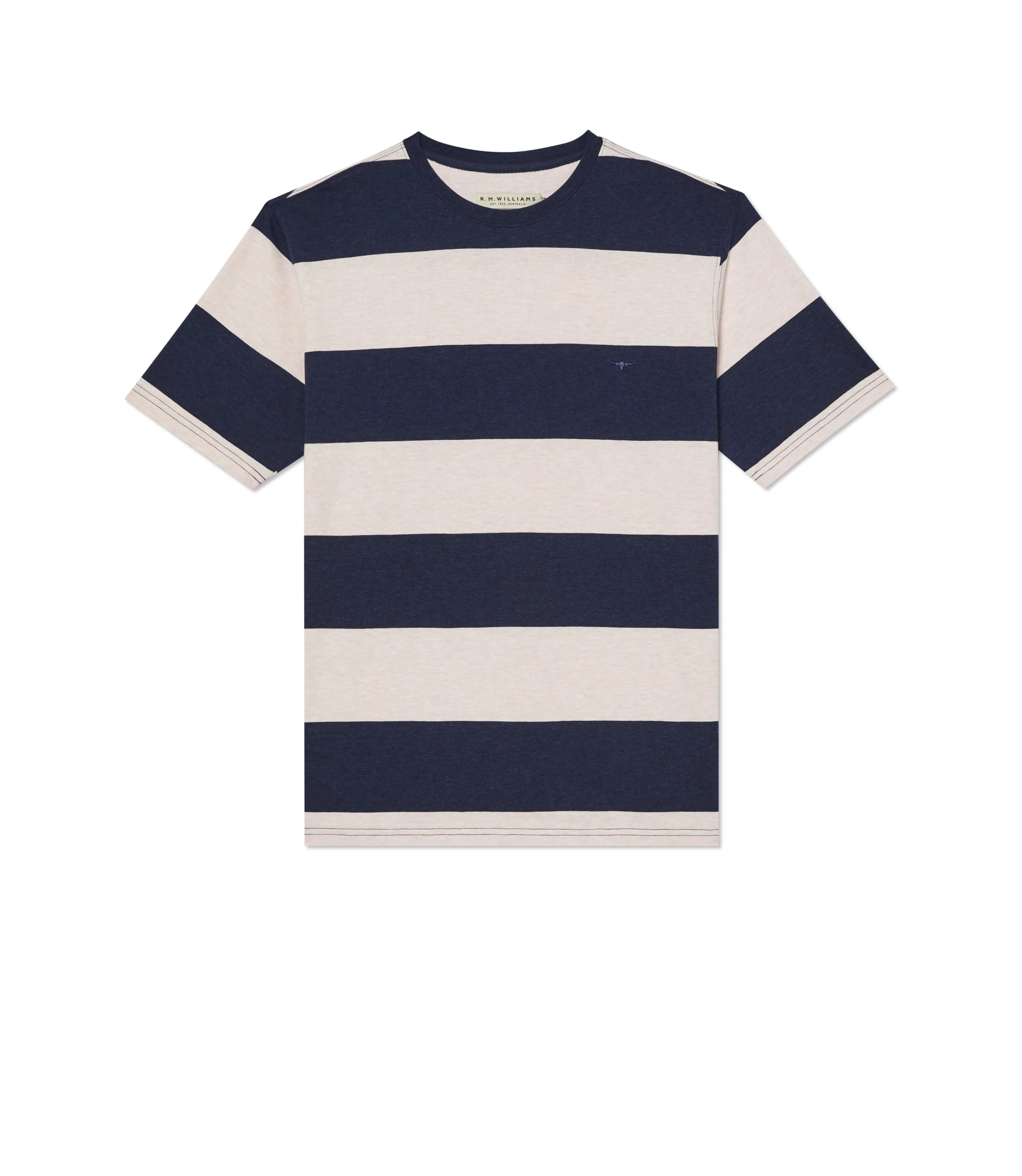 R.M. Williams Copley T-Shirt - Pink/Navy