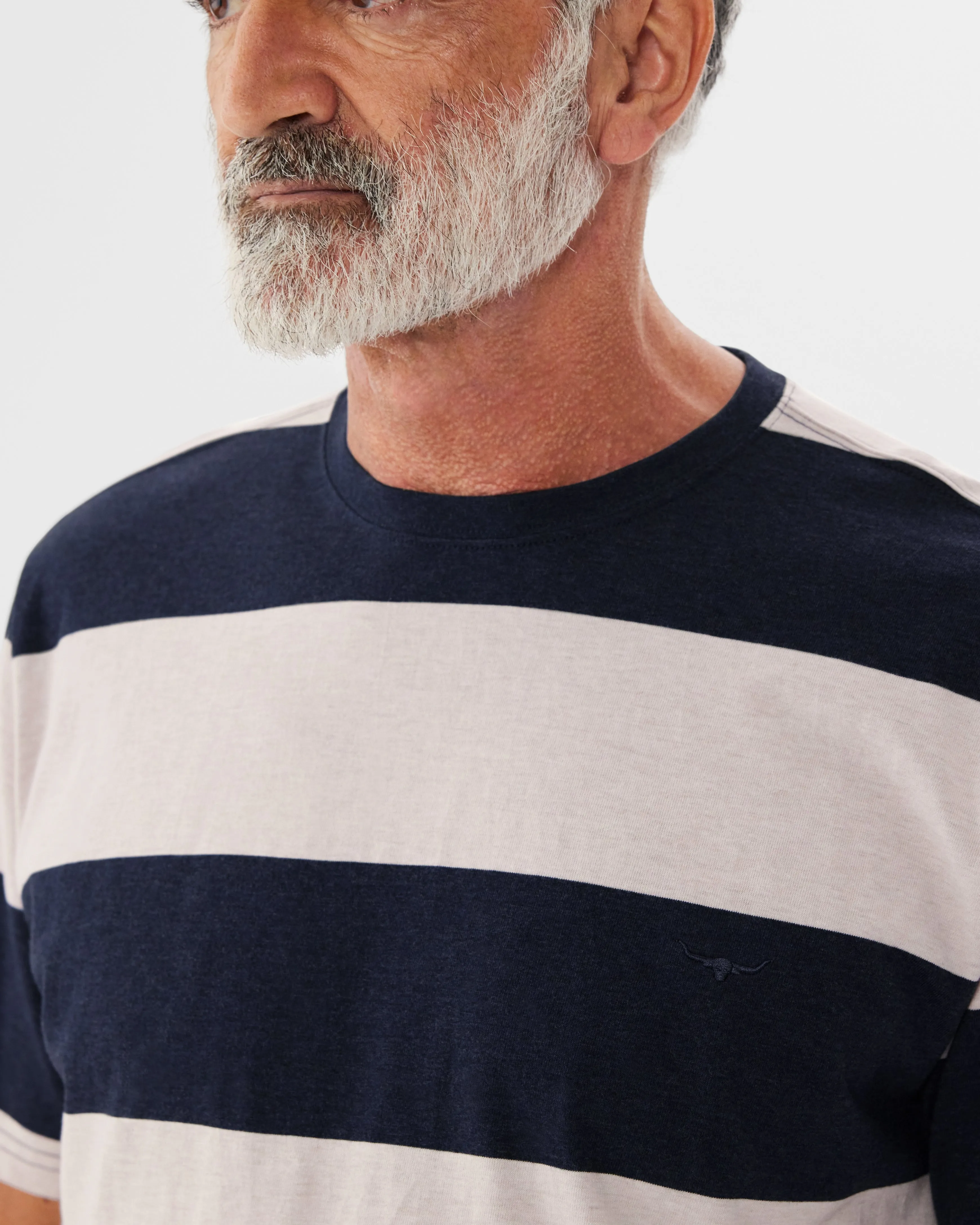 R.M. Williams Copley T-Shirt - Pink/Navy
