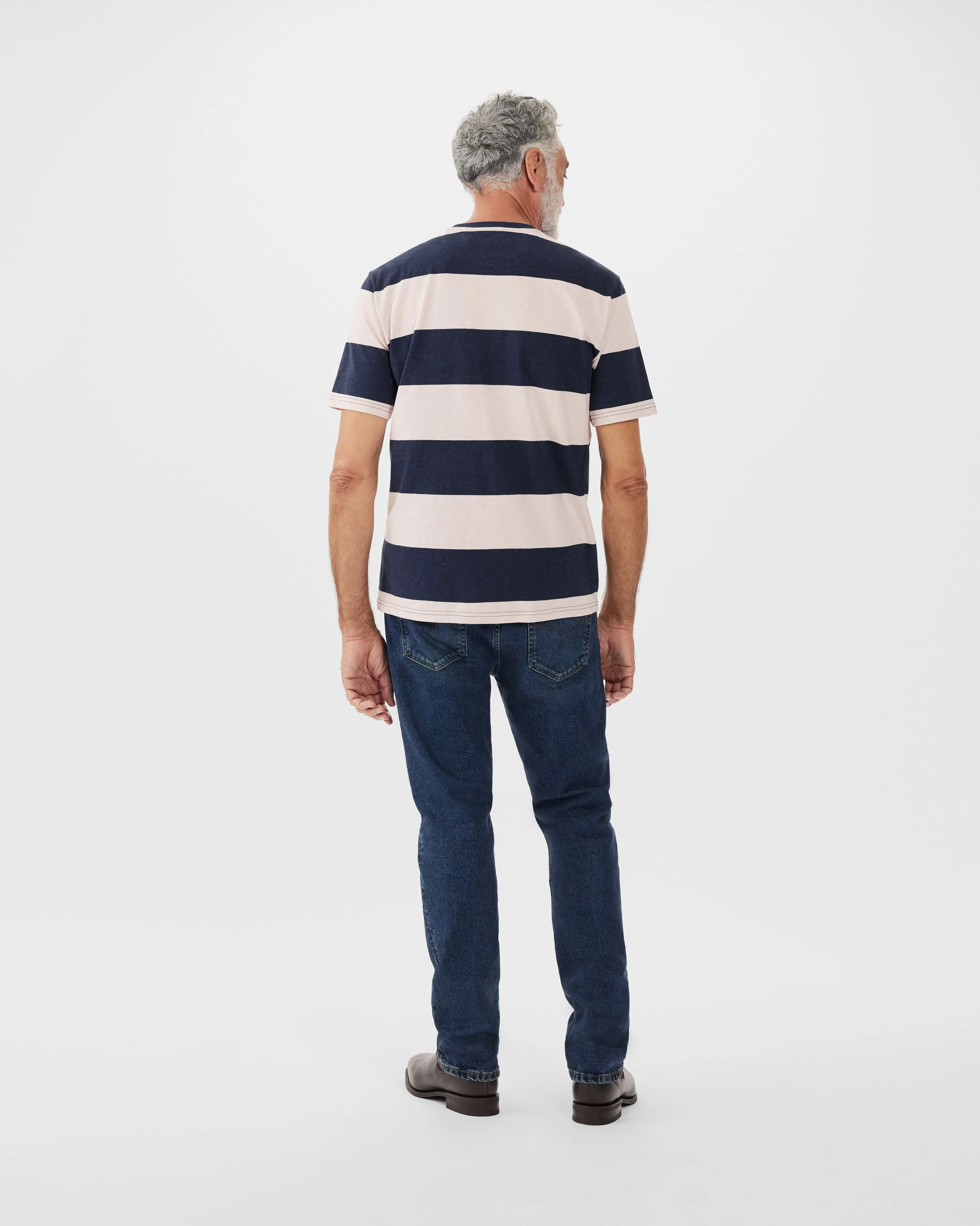 R.M. Williams Copley T-Shirt - Pink/Navy