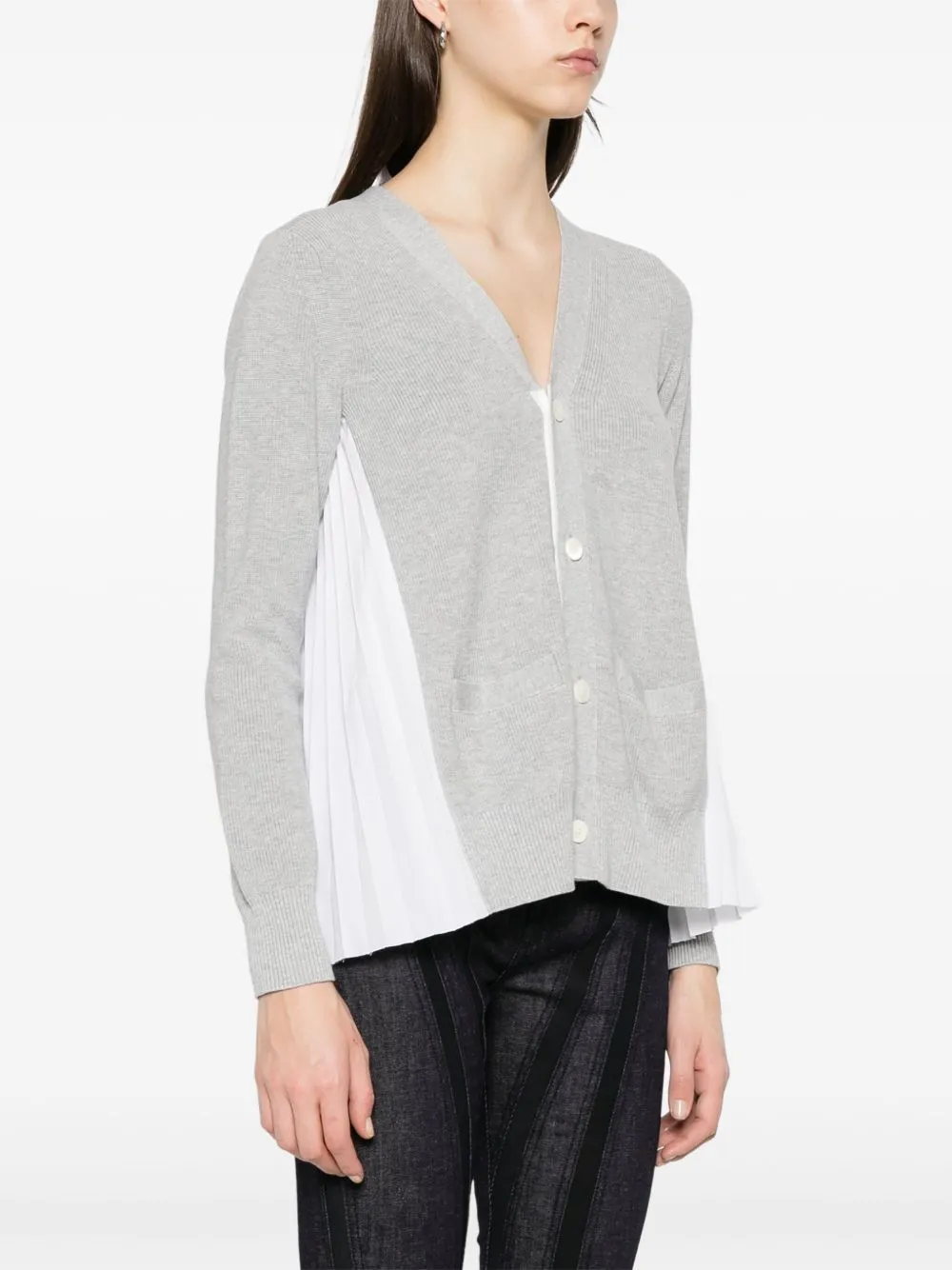 SACAI V Necked Cardigan