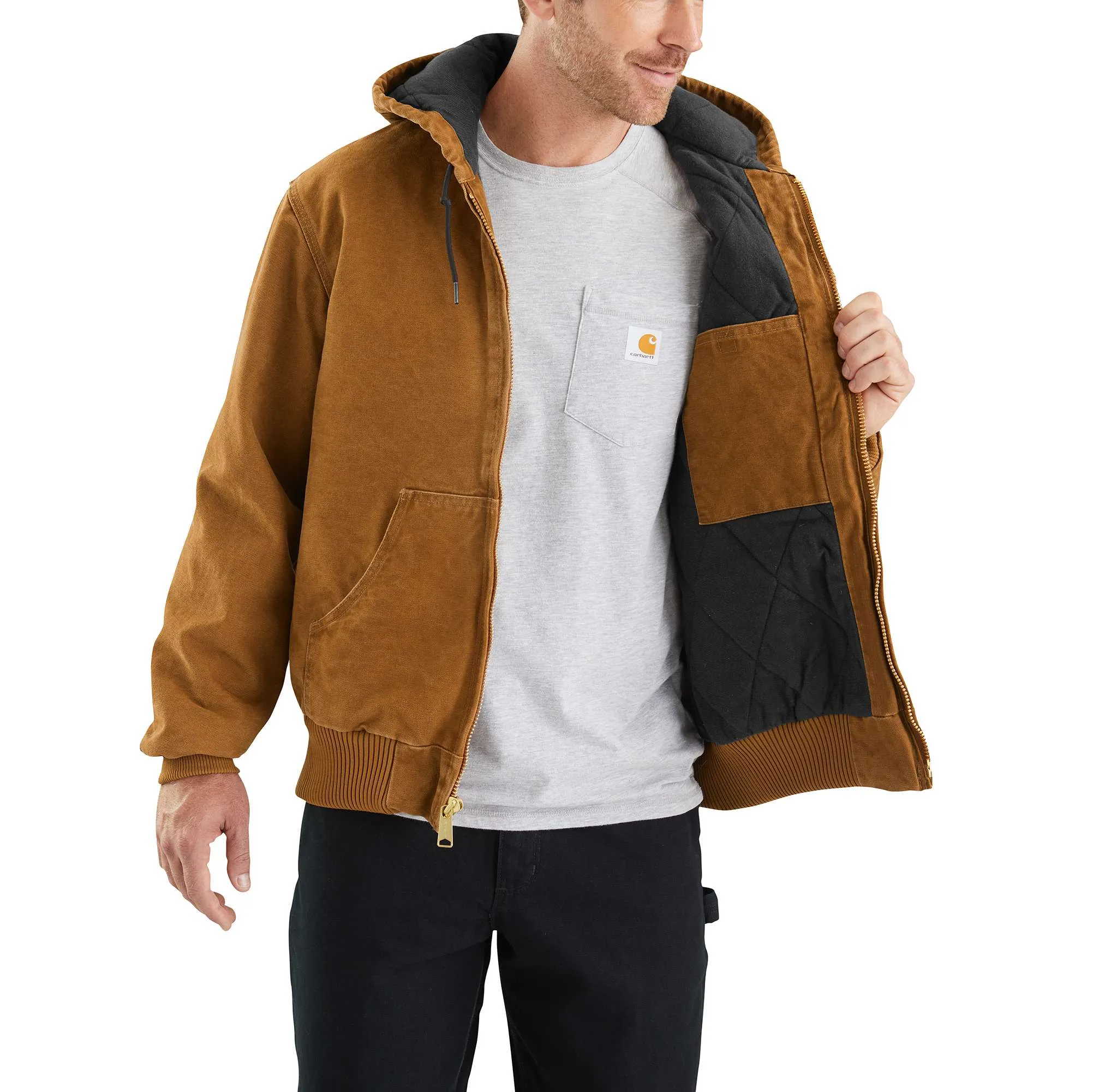 Sandstone Quilted Flannel-Lined Active Jac