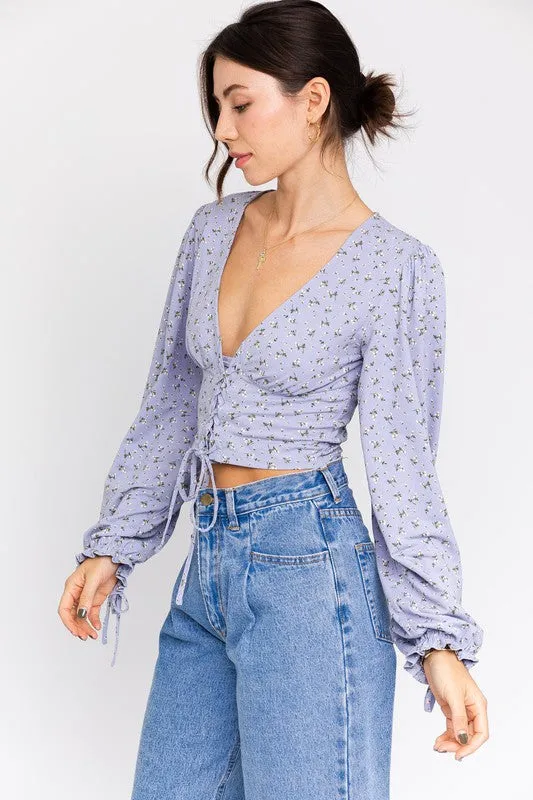 SAY SOMETHING LONG SLEEVE CROP TOP