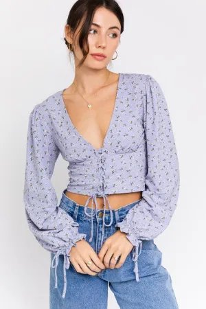 SAY SOMETHING LONG SLEEVE CROP TOP