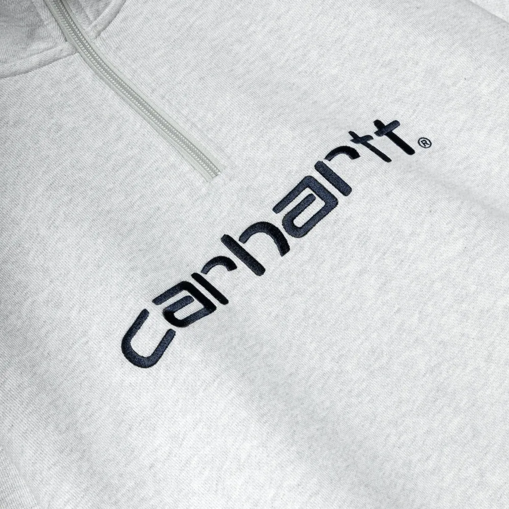 Script Half Zip Sweatshirt | Ash Heather Grey