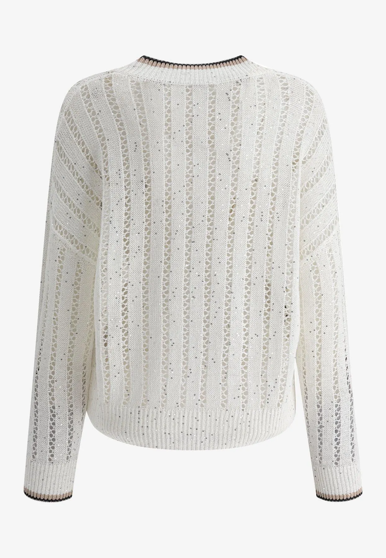 Sequin Embellished V-neck Sweater