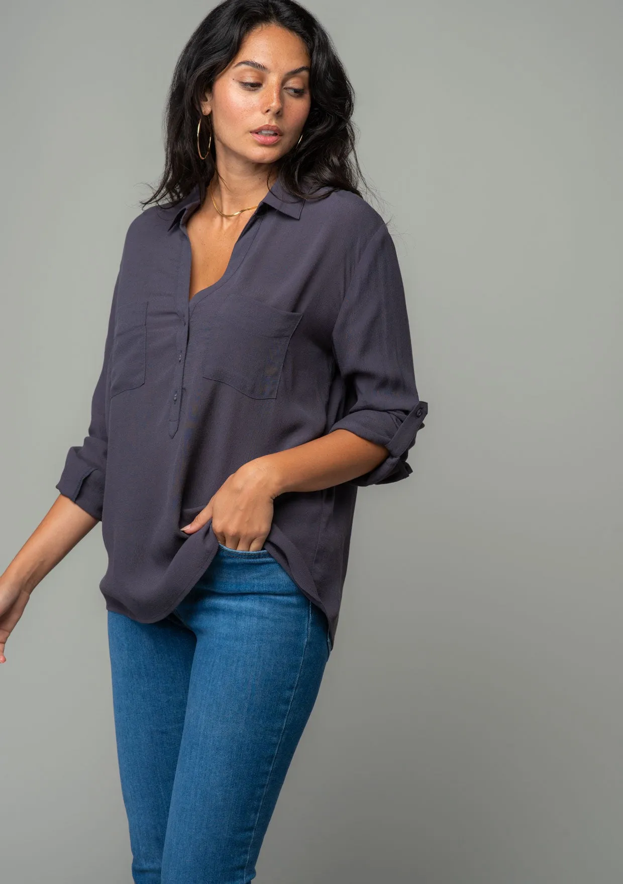 Shayla Button Front Shirt