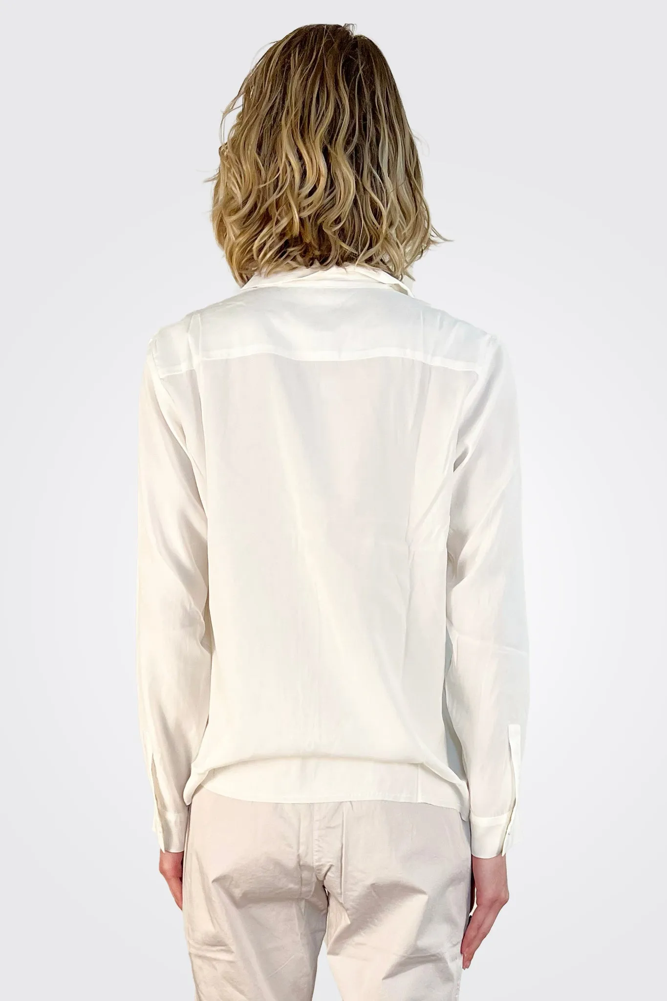 Silk Satin Shirt - Natural