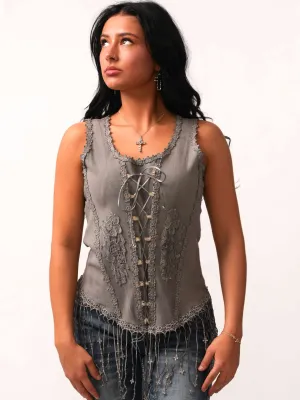 Silver Lace Corset