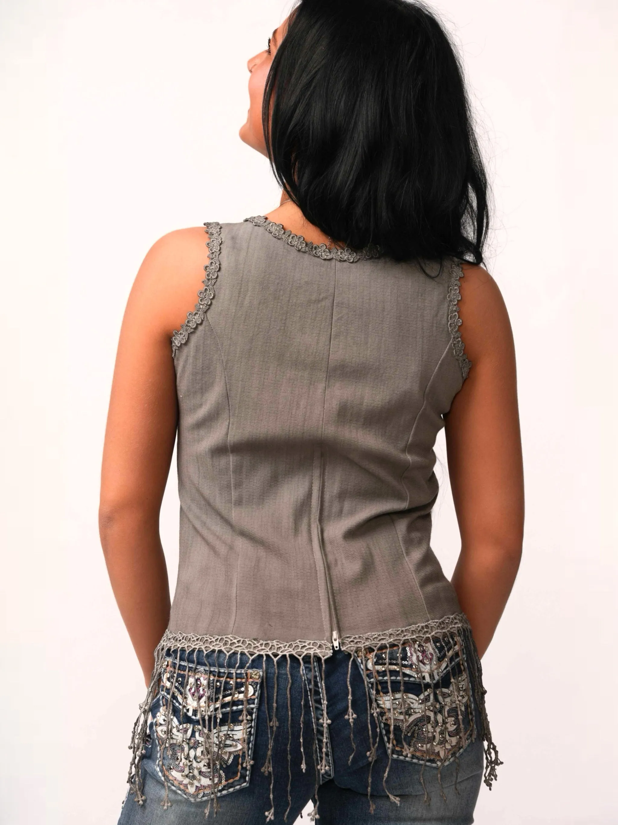 Silver Lace Corset