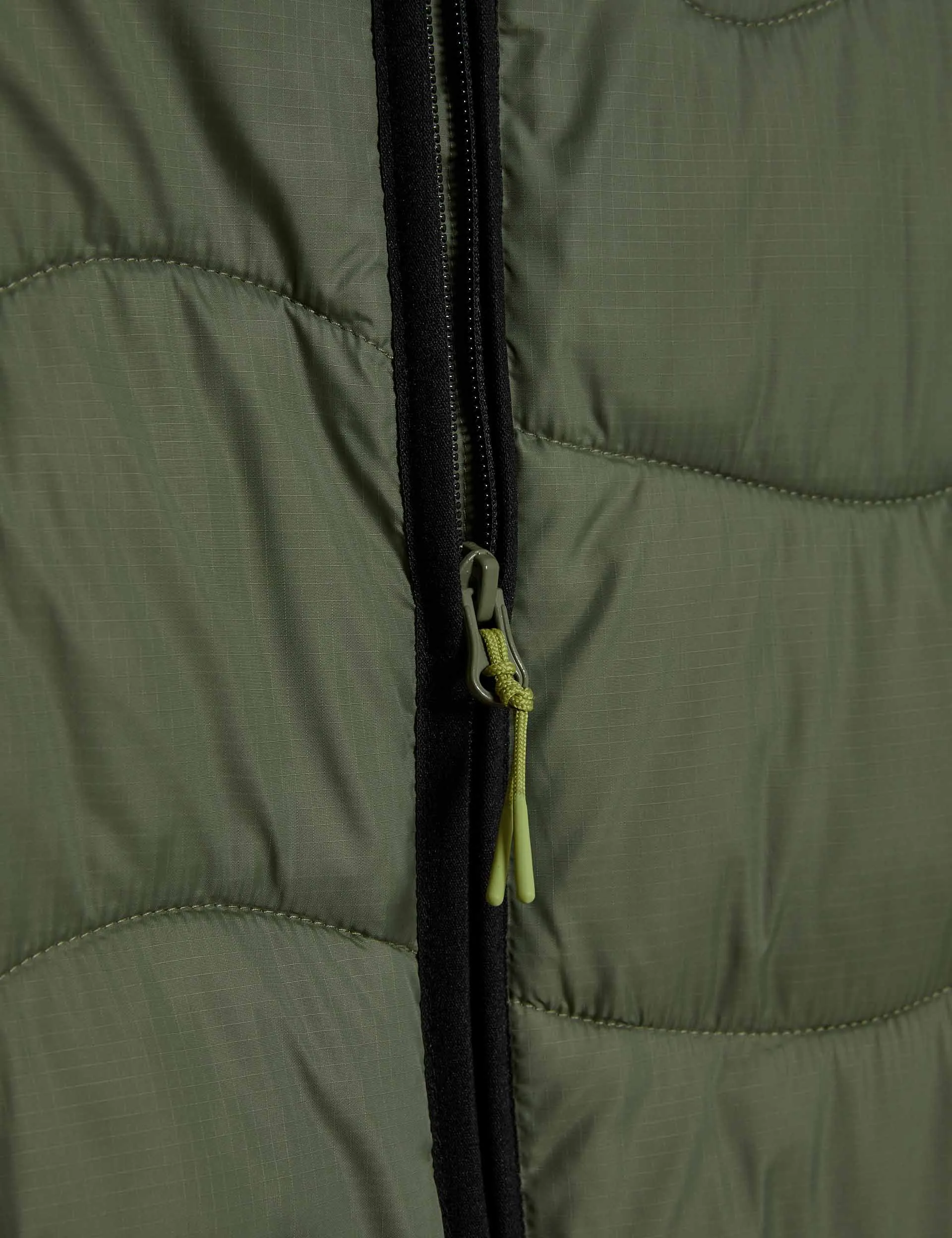 Stormwear Quilted Hooded Longline Puffer Coat - Dark Khaki