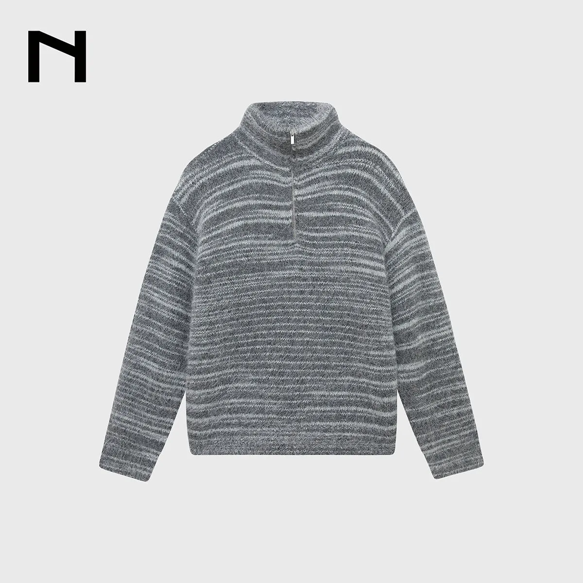 Striped Alpaca Turtleneck Sweater