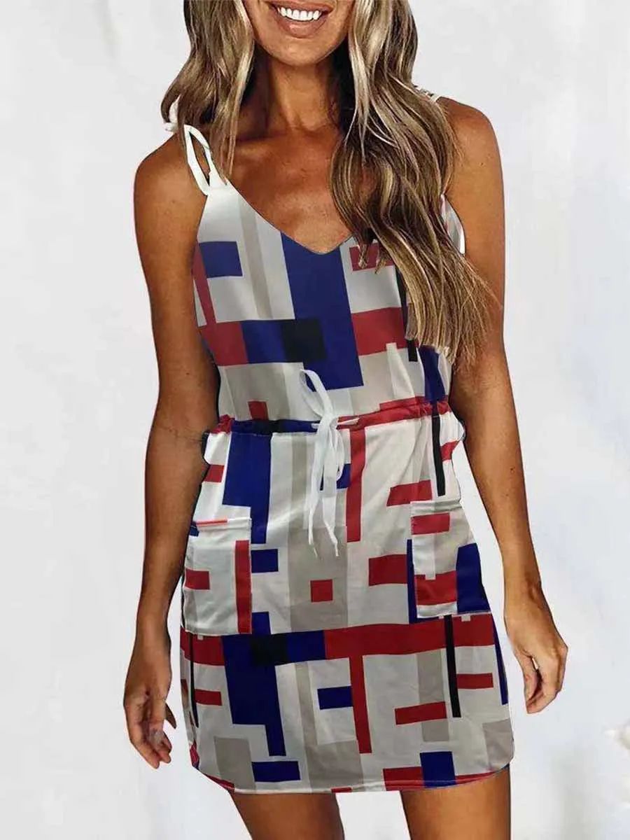 Stunncal Printed Sleeveless Mini Dress