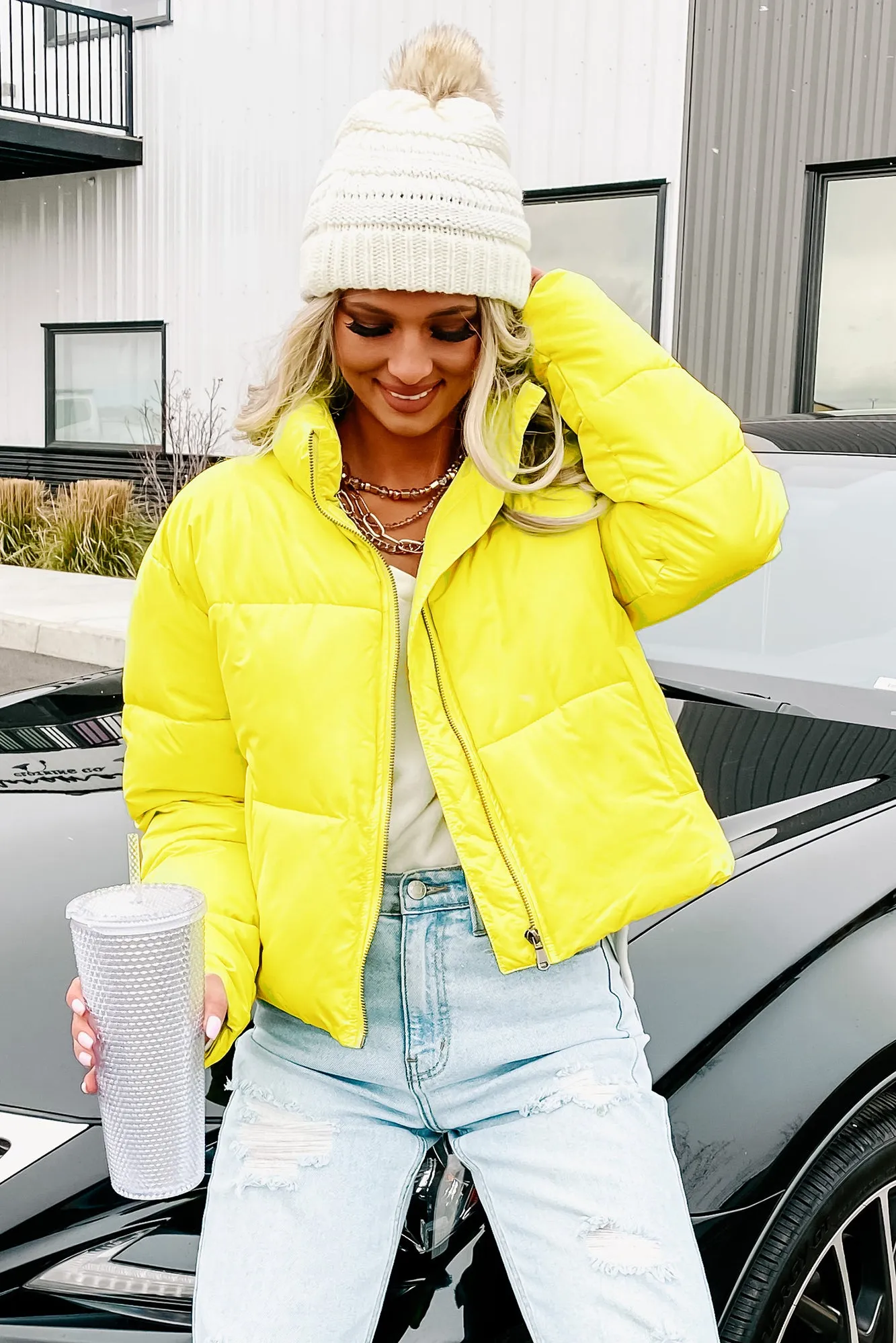 Subzero Temps Puffer Jacket (Lime Yellow)