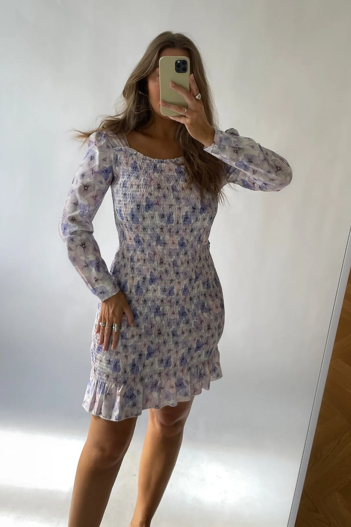 SullyIC Smock Kjole - Lavendel Blomsterprint