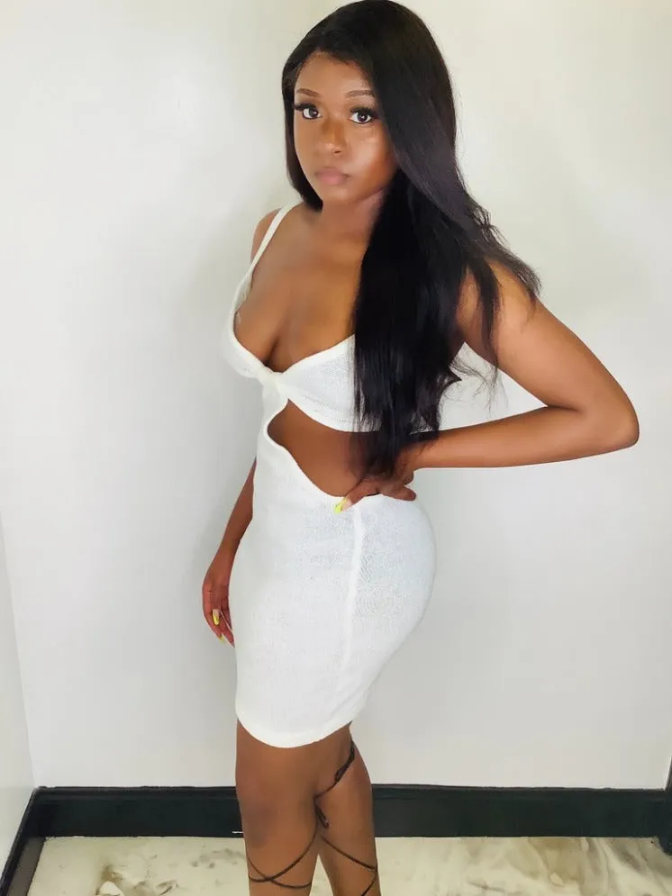 Summer Time Fine Midi Dress - White