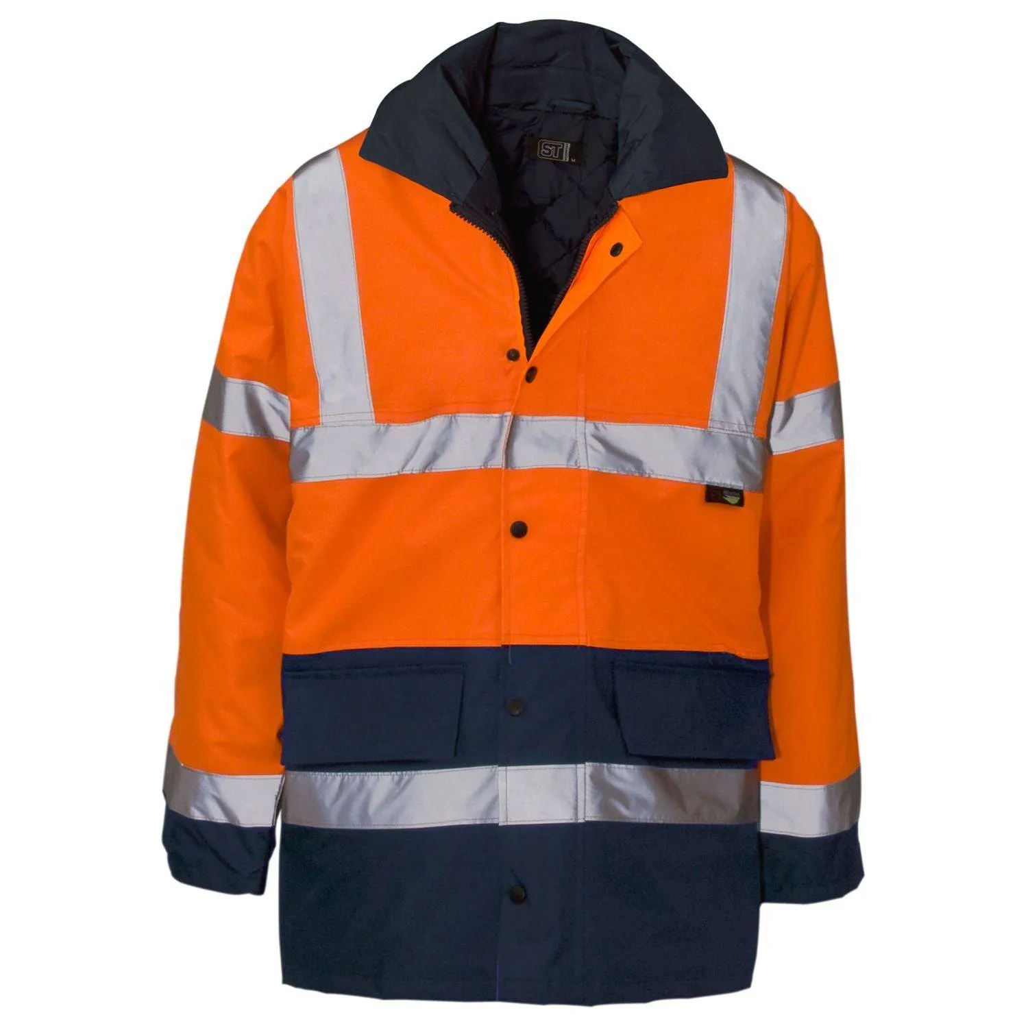 Supertouch Hi Vis 2 Tone Parka Jacket -ORANGE