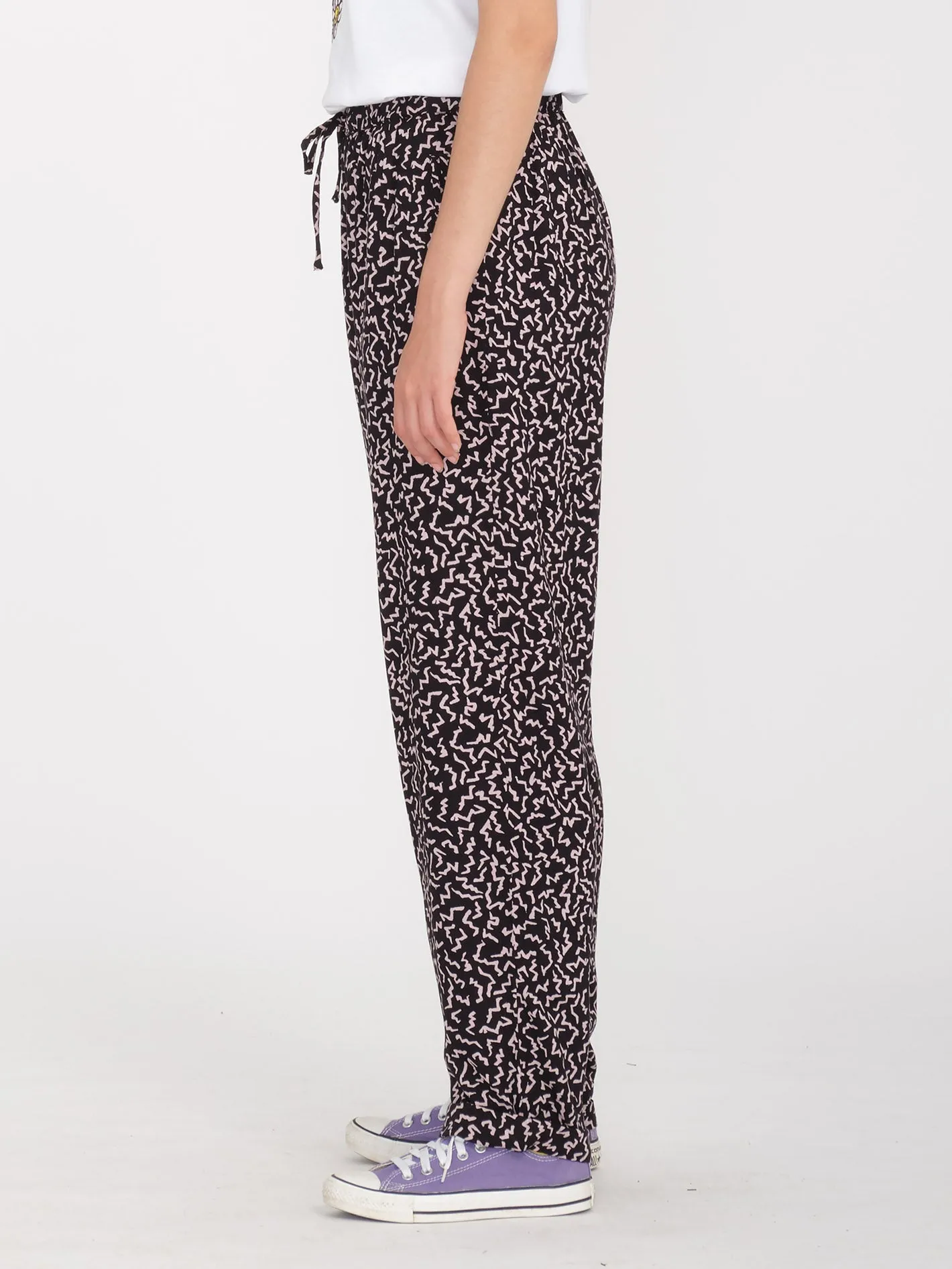 Surfpunk Elastic Waist Trousers - BLACK