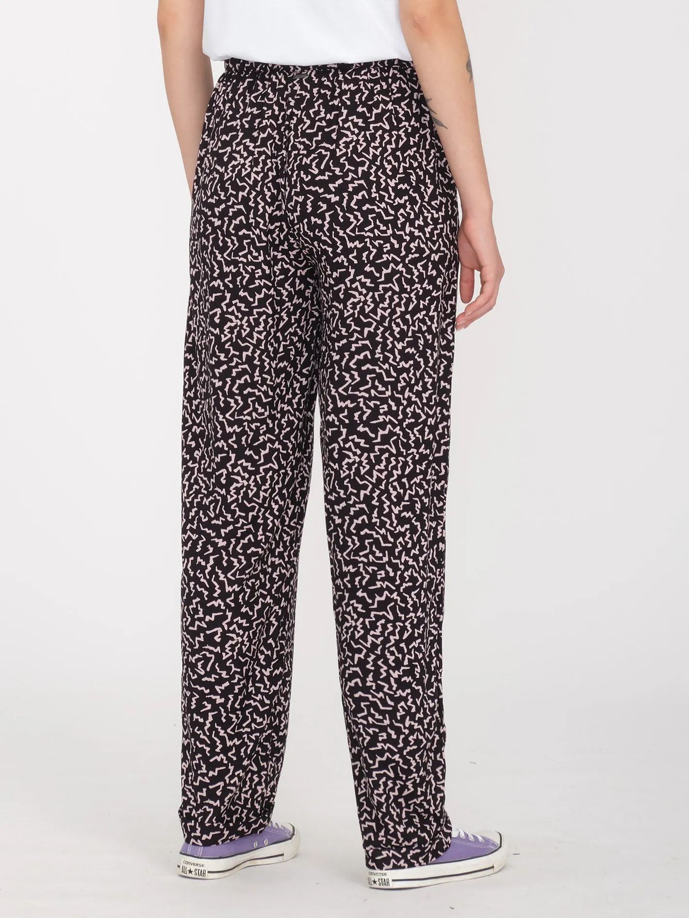 Surfpunk Elastic Waist Trousers - BLACK