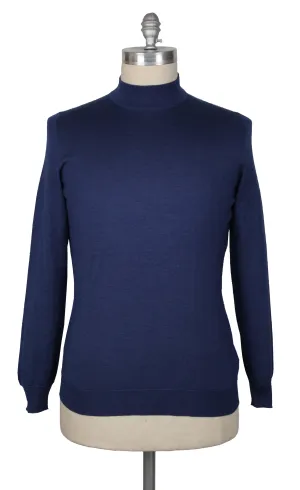 Svevo Parma Navy Blue Mock Turtleneck Sweater