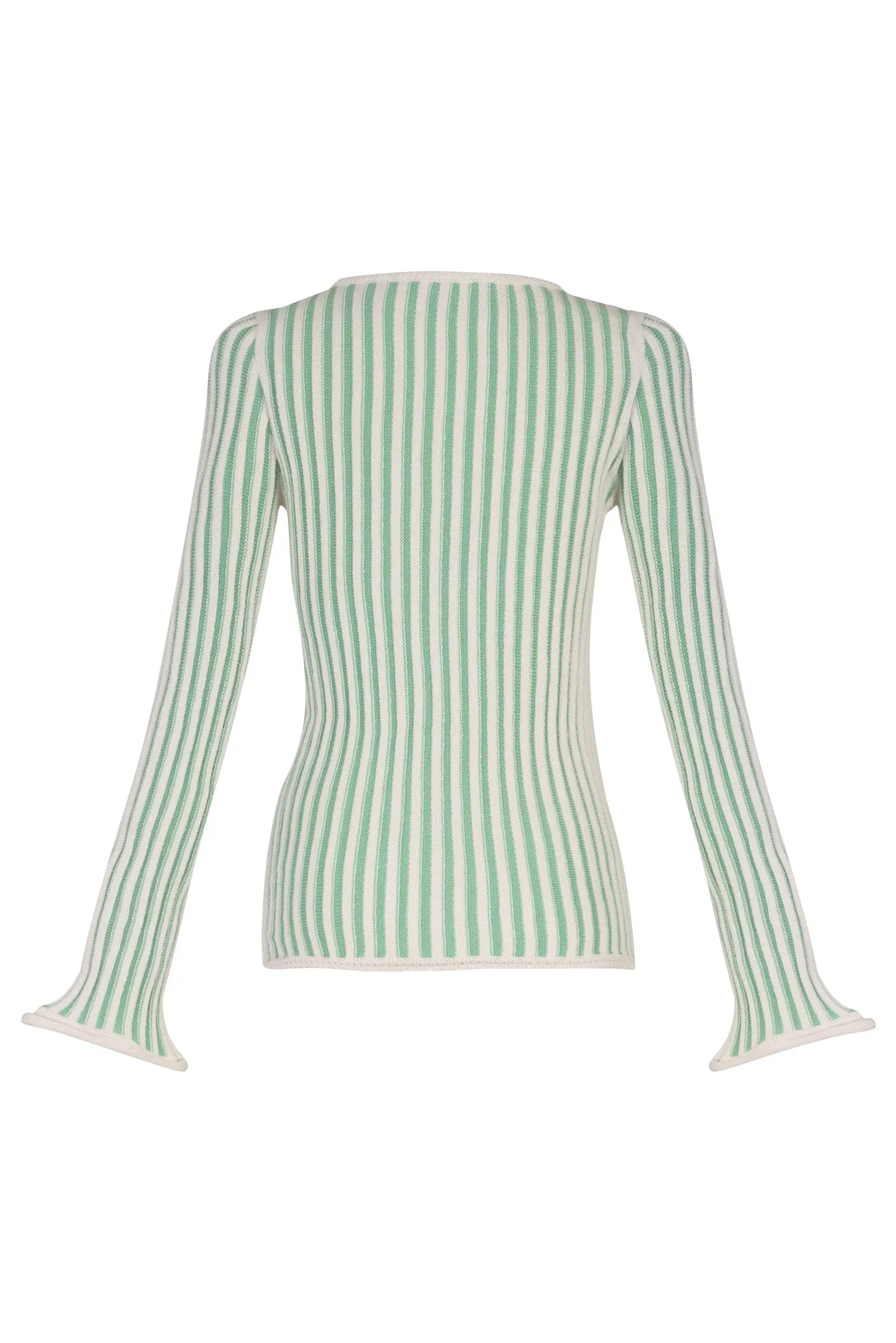 Teresa Sweater in Peppermint / White