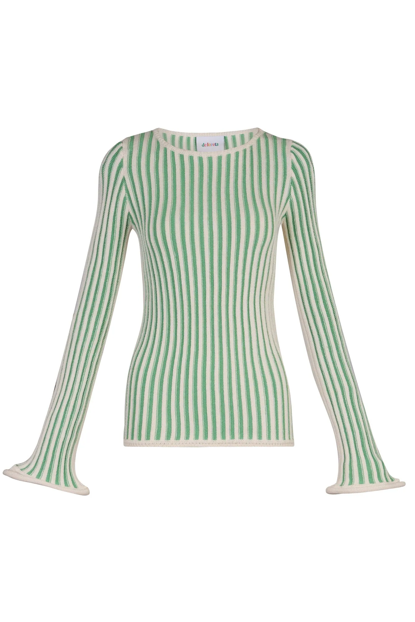 Teresa Sweater in Peppermint / White