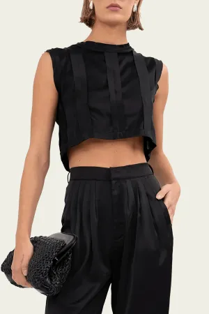 Thea Crop Top in Black