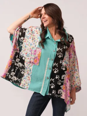 Thermal and Lace Peacock Top