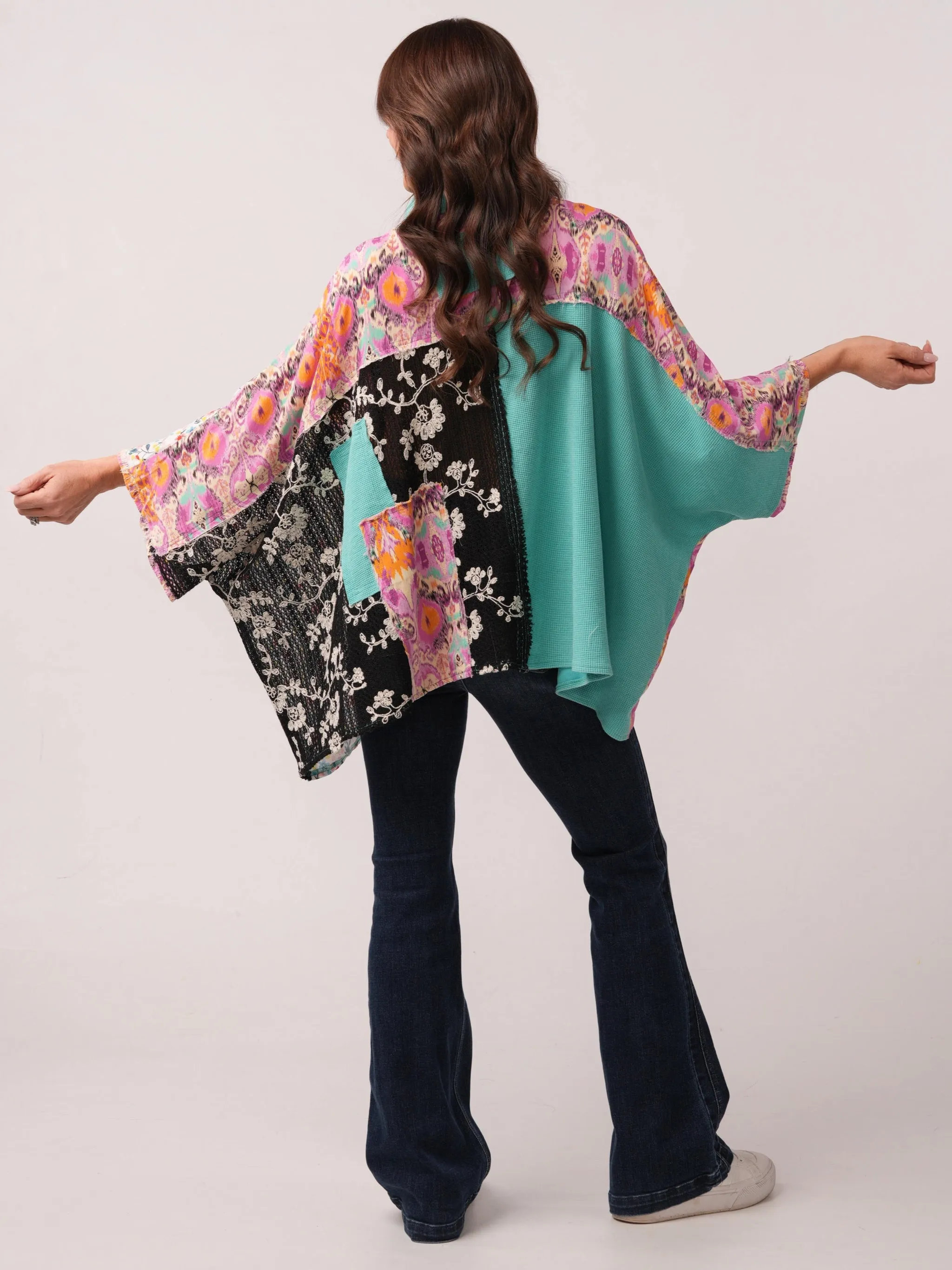Thermal and Lace Peacock Top