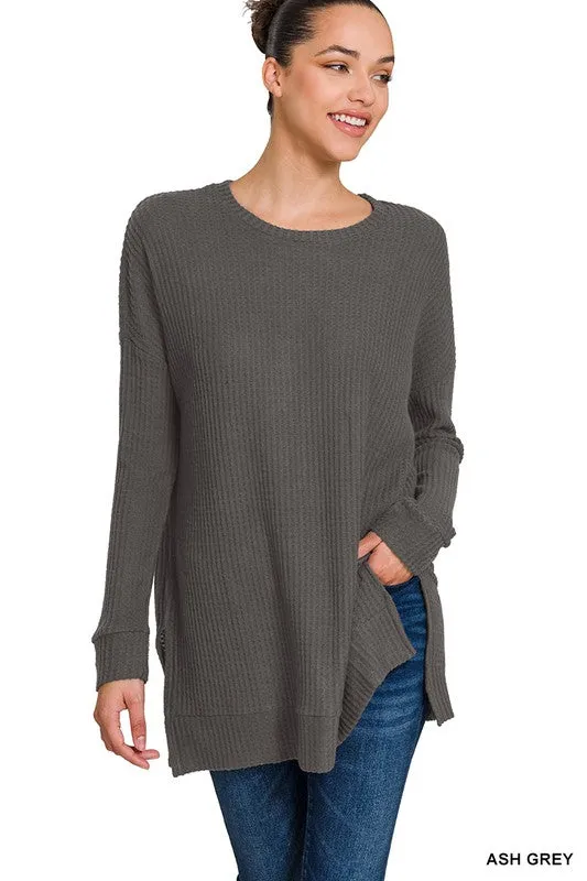 Thermal Waffle Sweater