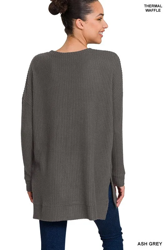 Thermal Waffle Sweater
