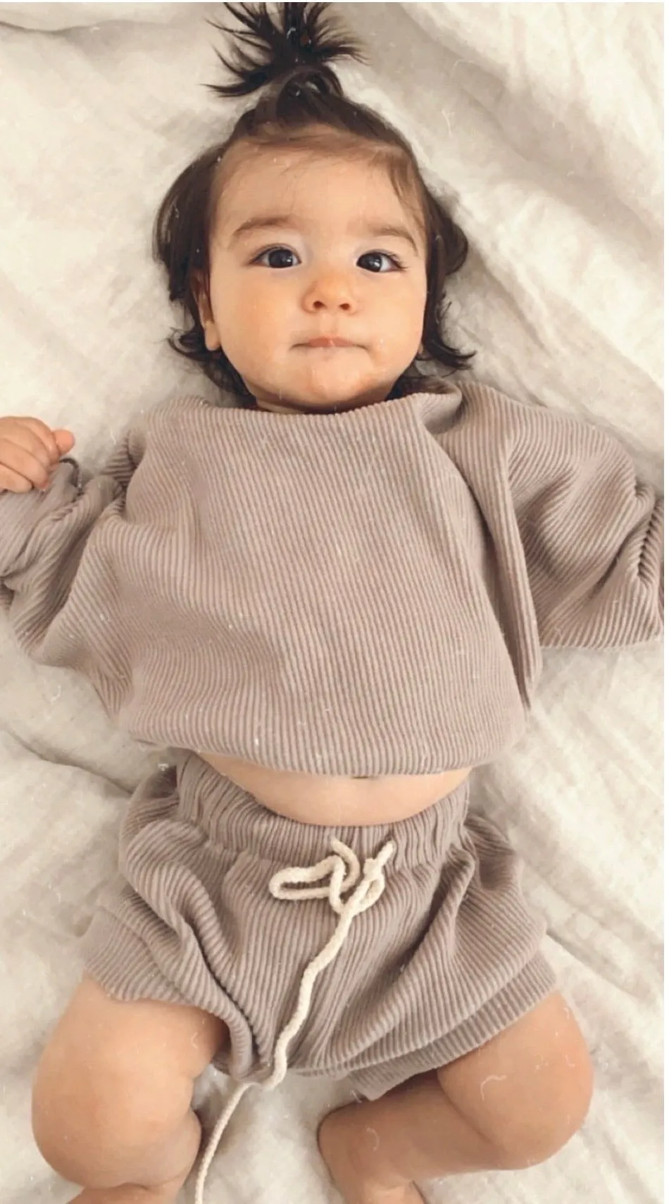TINY TROVE JETT PULLOVER TAUPE