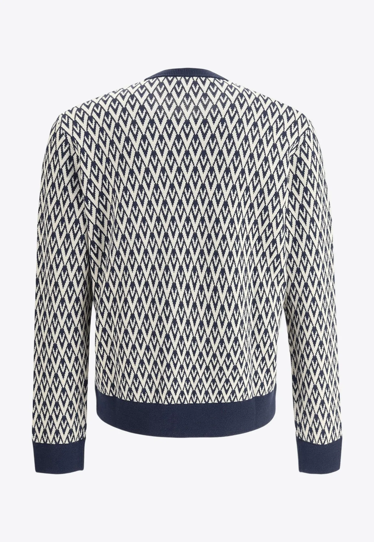Toute La V Jacquard V-neck Sweater